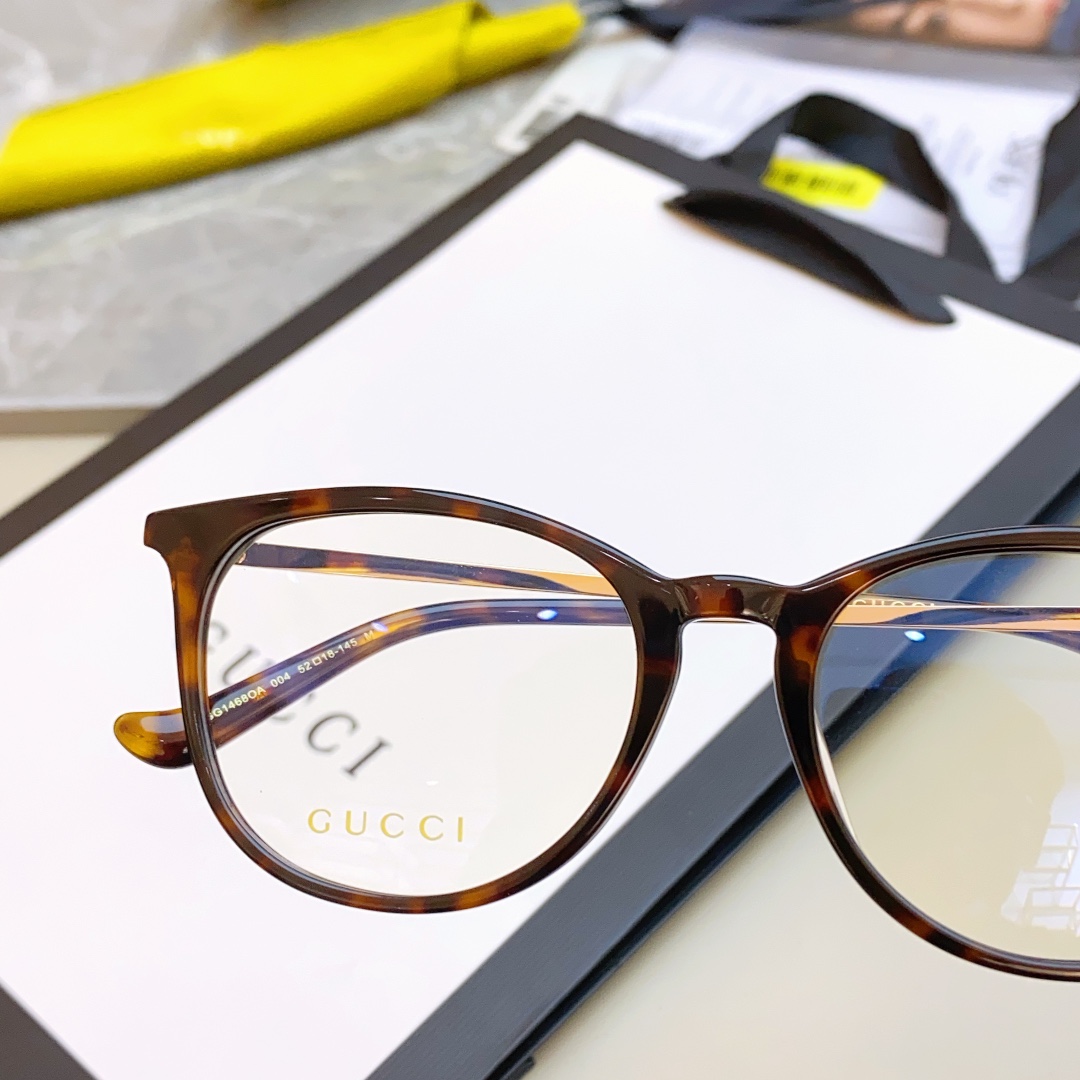 ，【GUCC*】古*驰新款光学架，MODEL：GG1468OA， SIZE：52口18-145