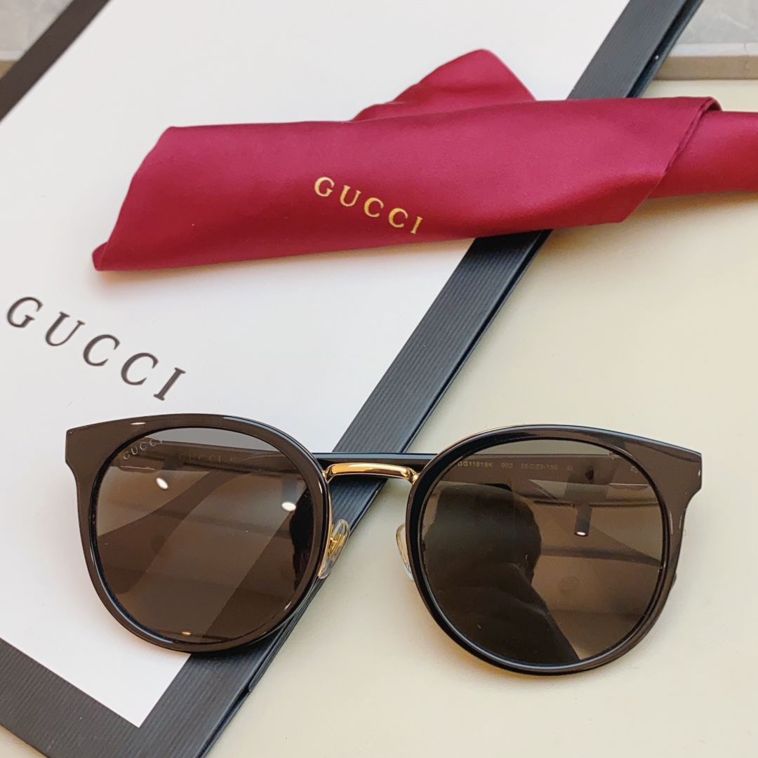 ，【GUCC*】古*驰新款太阳镜🕶️，MODEL：GG1181SK，SIZE：55口23-150