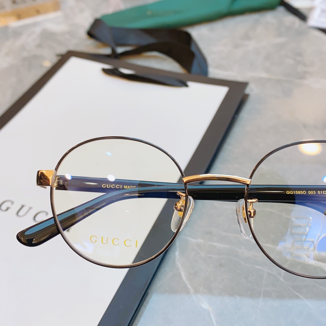 ，【GUCC*】古*驰新款光学架，MODEL:GG1585O，SIZE：51口21-145