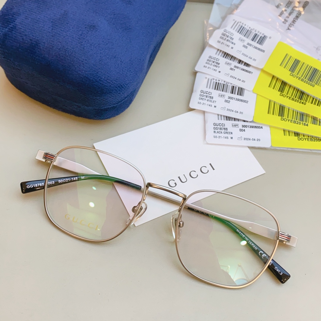 ，【GUCC*】古*驰新款光学架，MODEL：GG1876S，SIZE：50口21-145