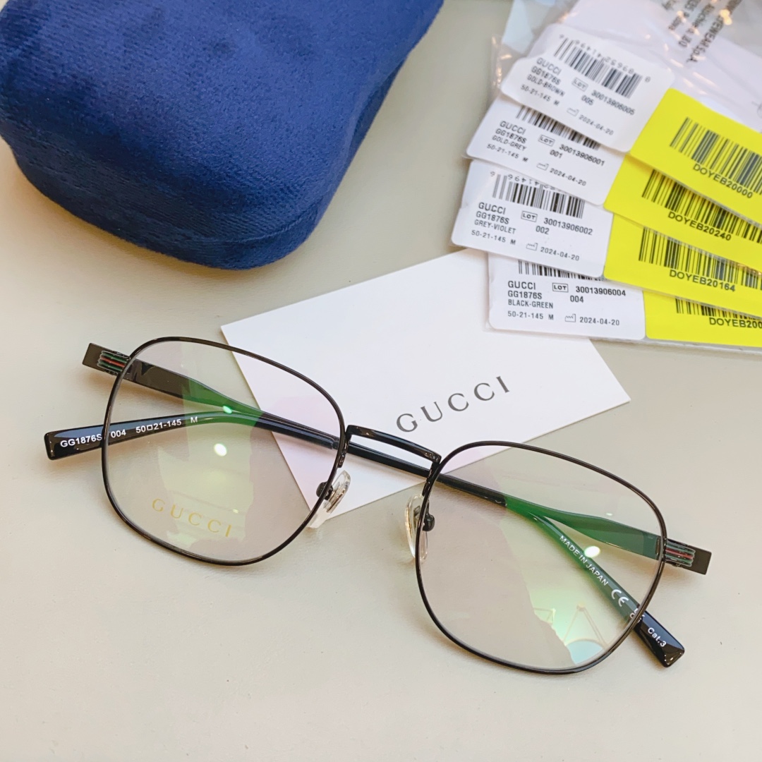 ，【GUCC*】古*驰新款光学架，MODEL：GG1876S，SIZE：50口21-145