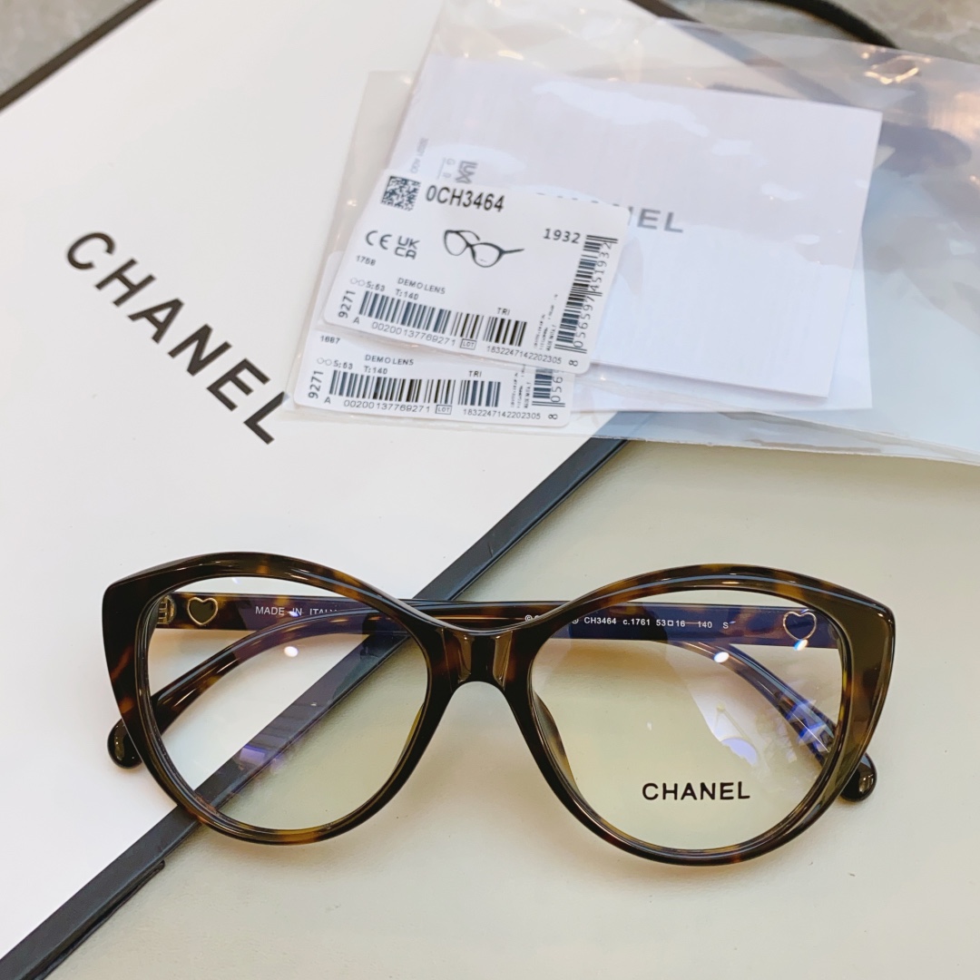 ，【CHANE*】香奈*儿新款光学架，MODEL：CH3464， SIZE53口16-140