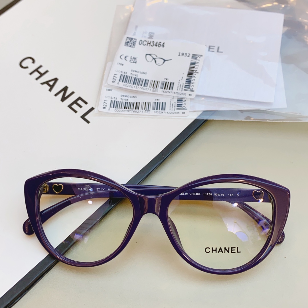 ，【CHANE*】香奈*儿新款光学架，MODEL：CH3464， SIZE53口16-140