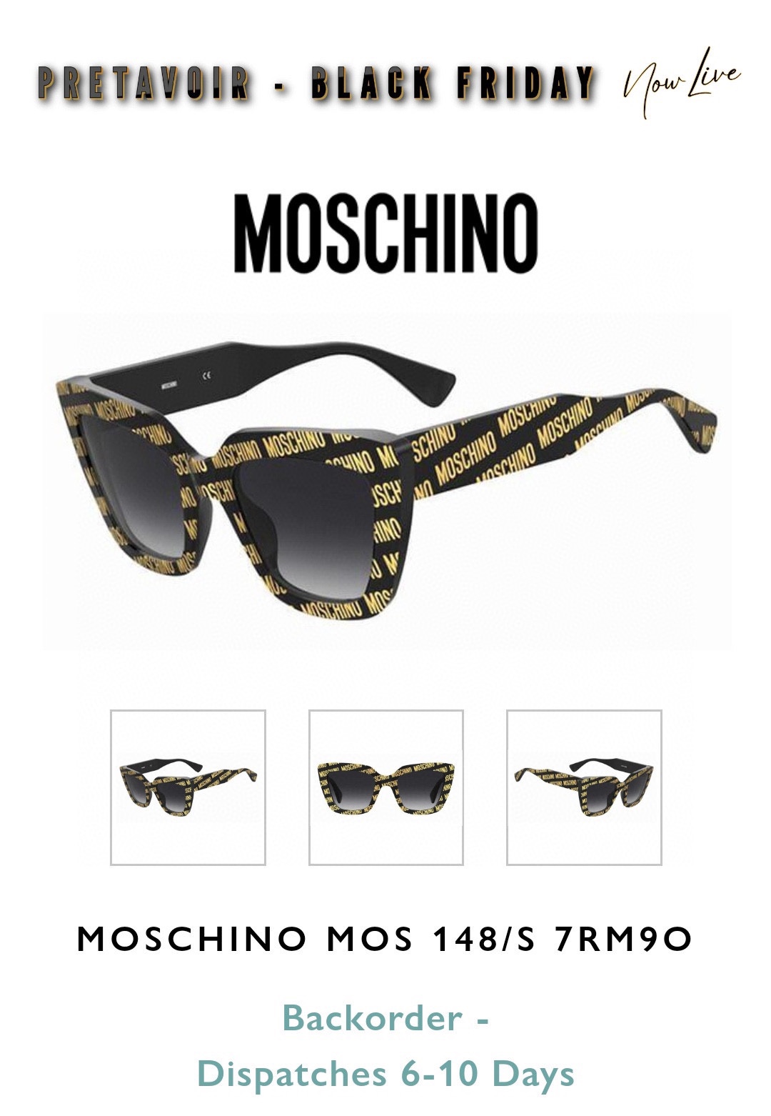 MOSCHIN*新款太阳镜MODEL:MOS148/SSIZE:53口21-145