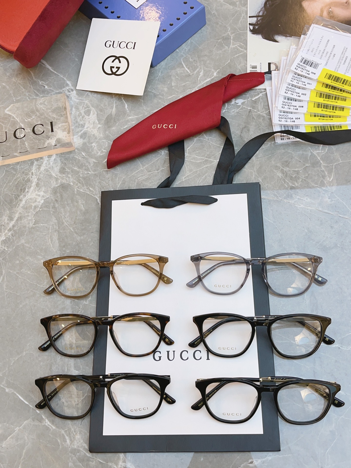 ，【GUCC*】古*驰新款光学架，GG1527OA，SIZE52口18-145 