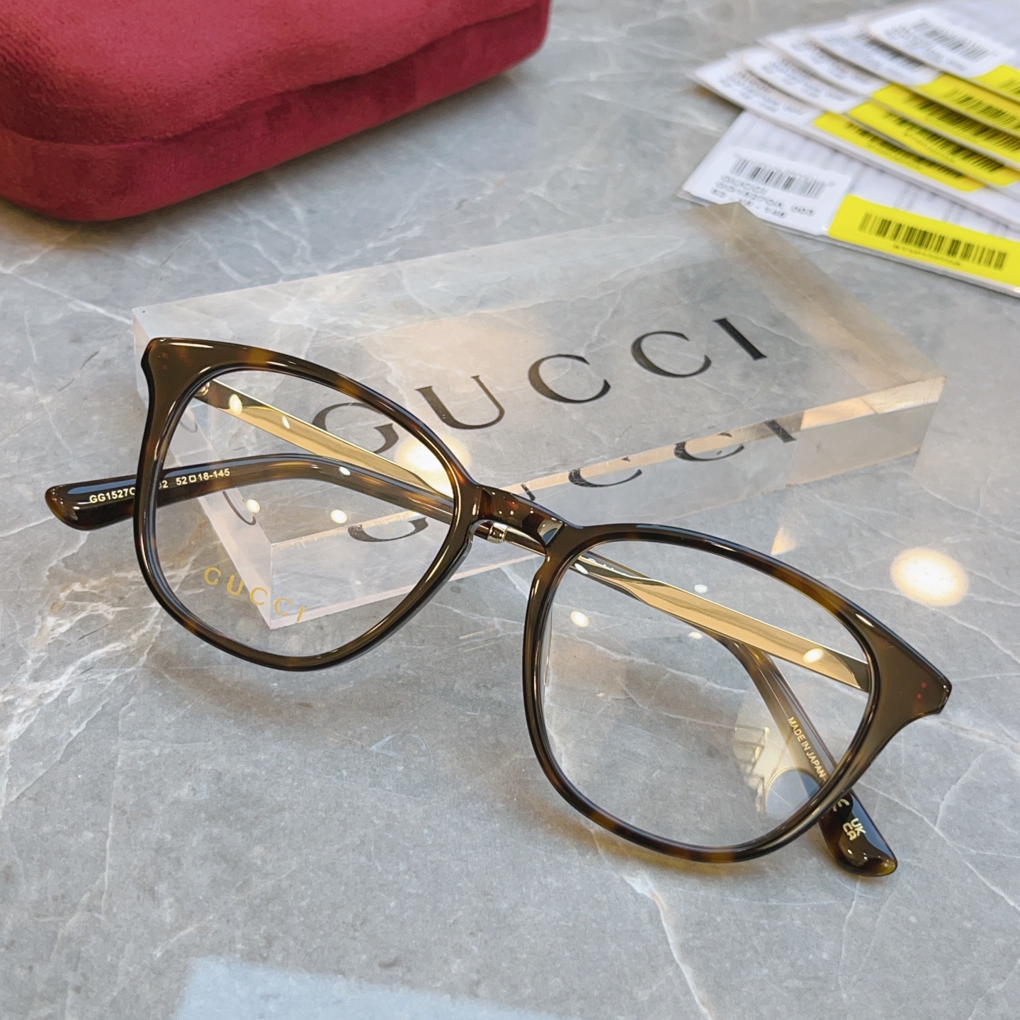 ，【GUCC*】古*驰新款光学架，GG1527OA，SIZE52口18-145 