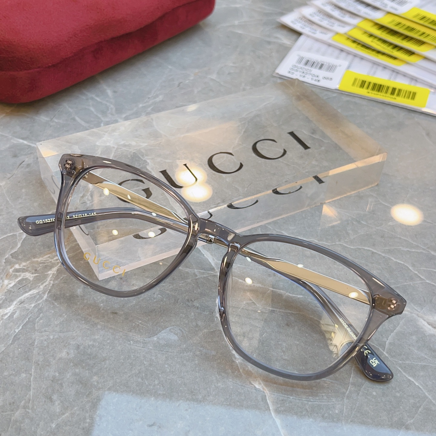 ，【GUCC*】古*驰新款光学架，GG1527OA，SIZE52口18-145 