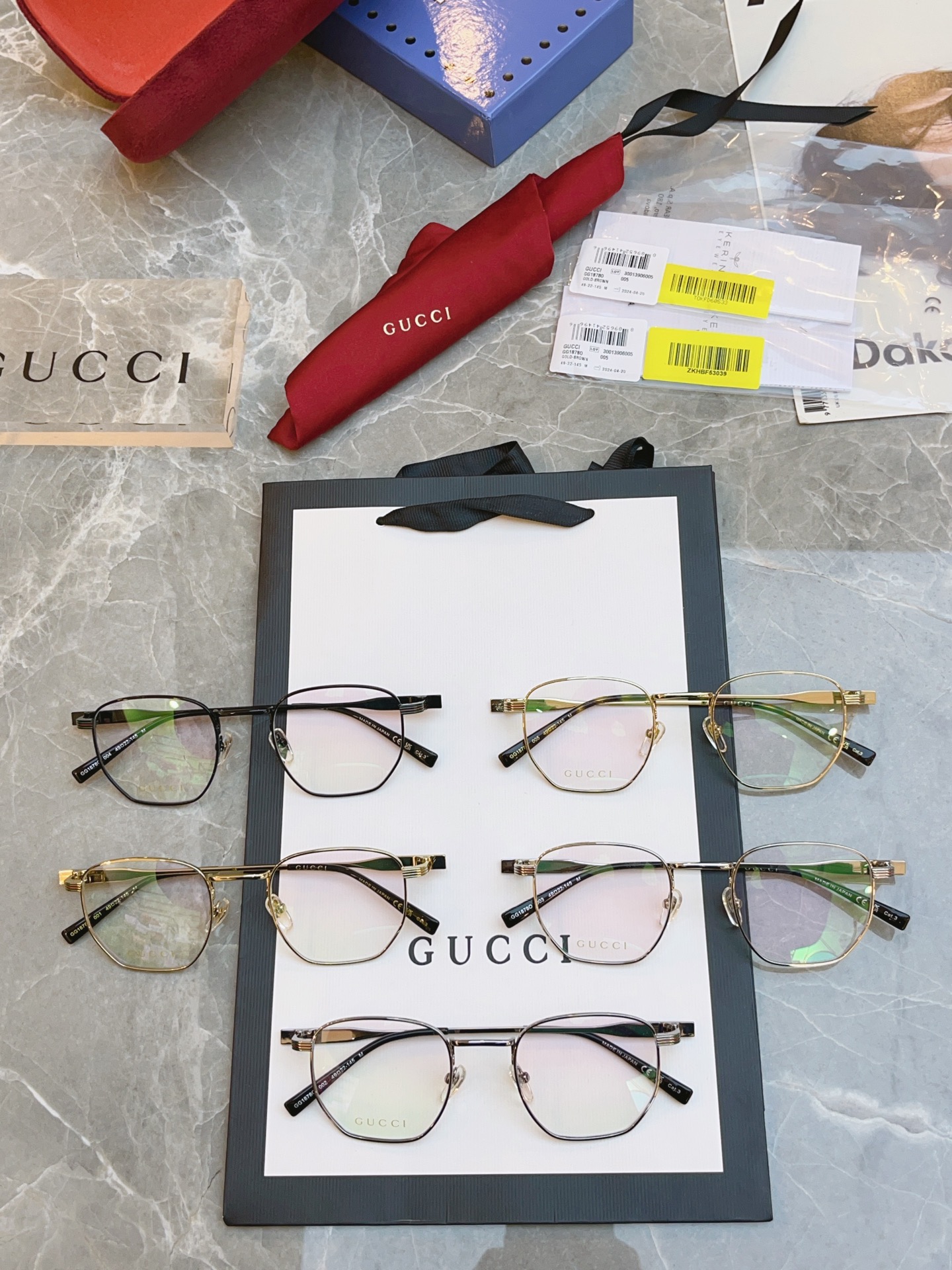 ，【GUCC*】古*驰新款光学架，GG1878O，SIZE49口22-145 