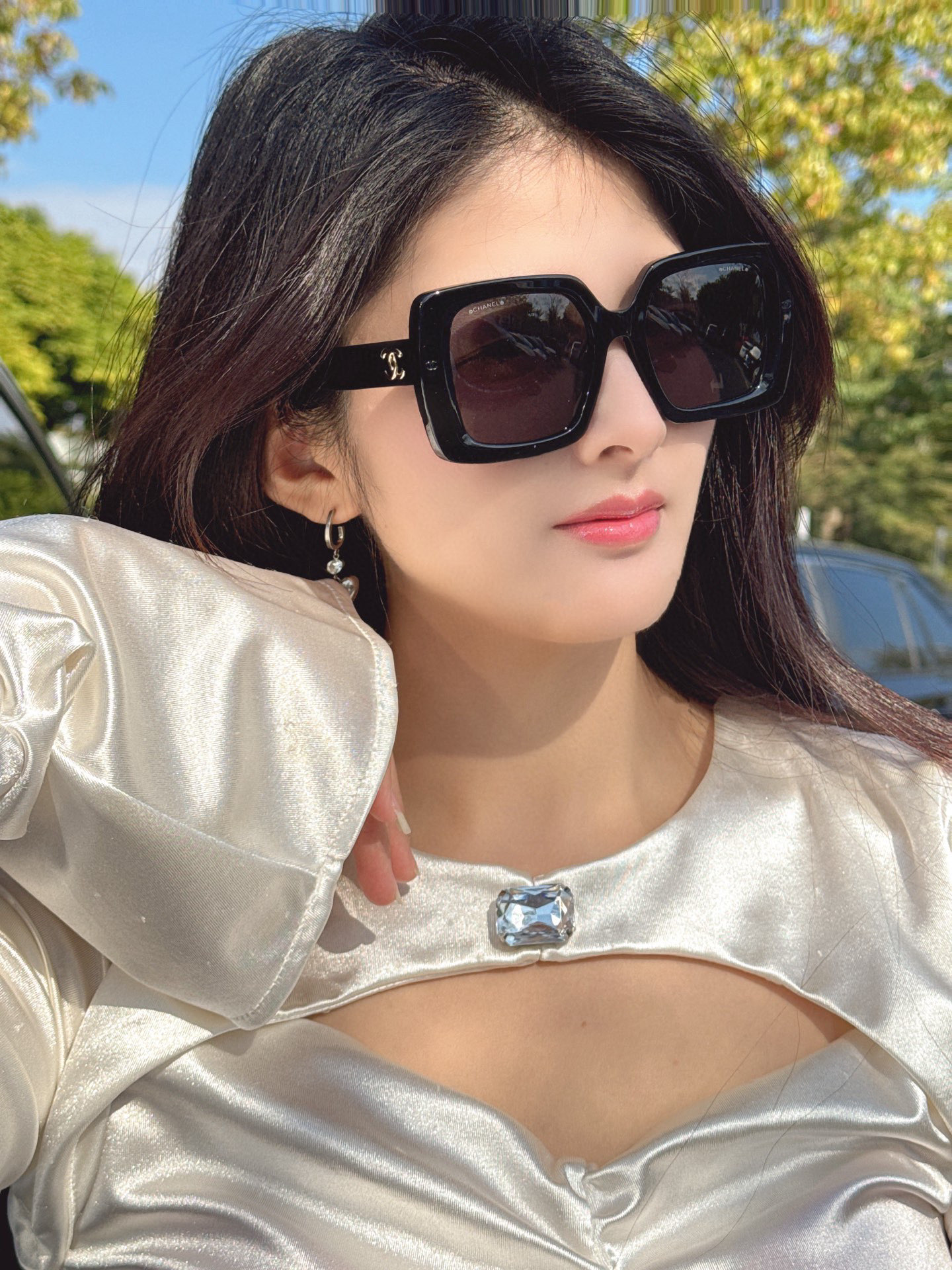 ，【CHAN*】香奈*儿新款太阳镜，
MODEL：CH9167，SIZE：53口18-140
