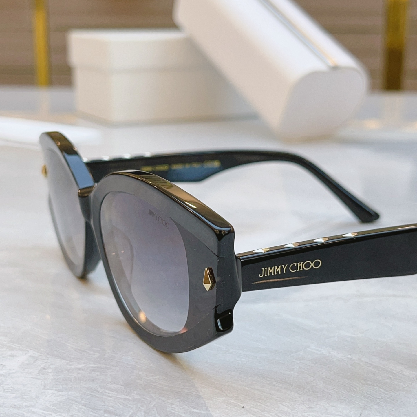 ，【JIMMY CHO*】吉米*周新款太阳镜，MODEL：JC5015U，SIZE：66口18-140
