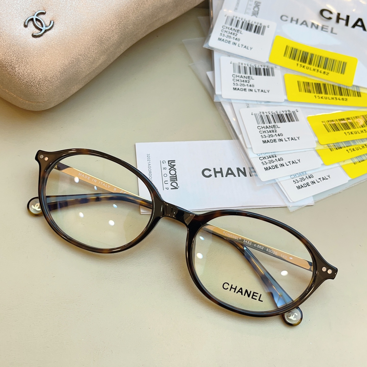 ，【CHANE*】香奈*儿新款光学架，MODEL：CH3482，SIZE：53口20-140