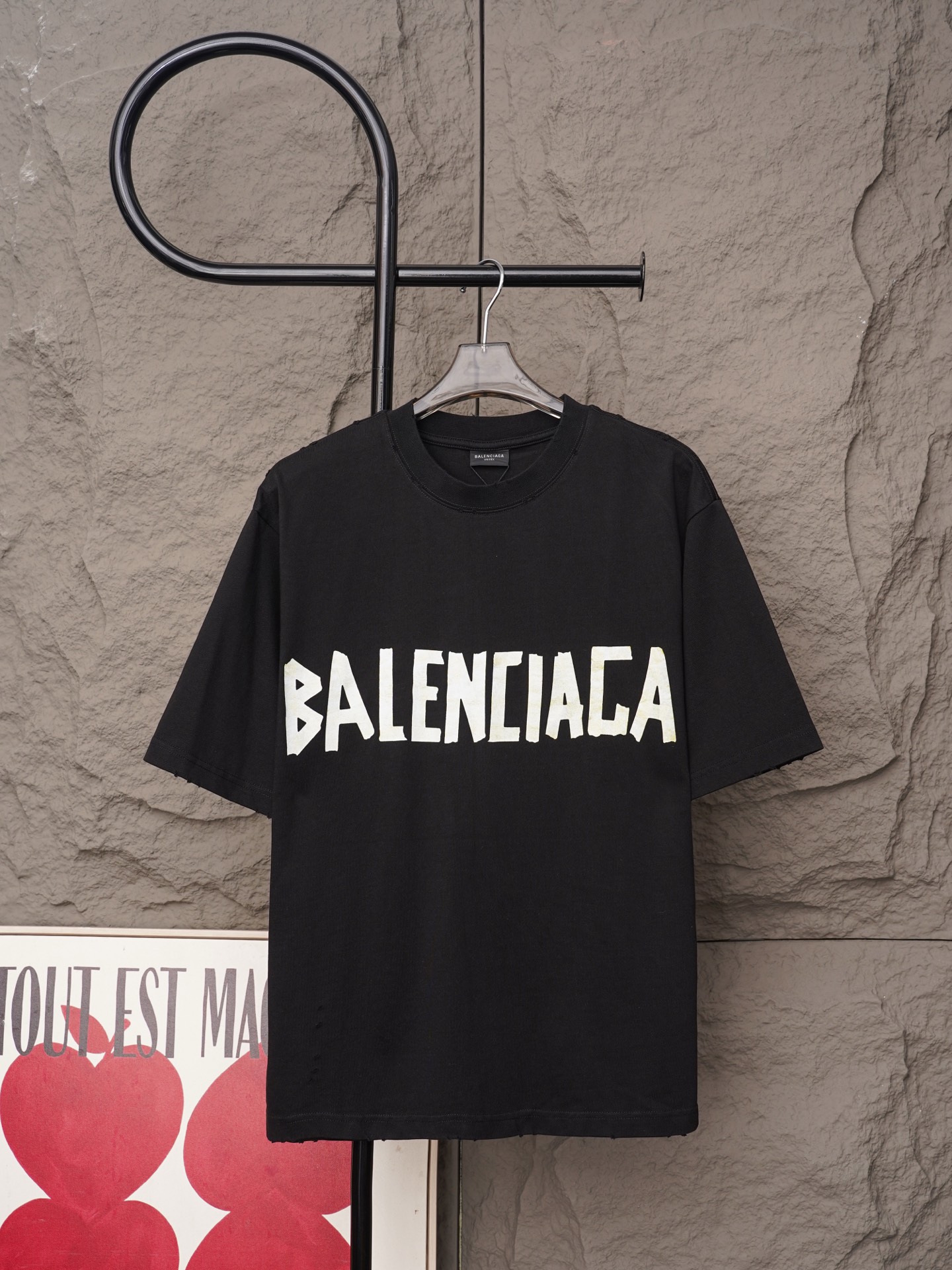 Balenciaga 𝗕𝗮𝗹𝗲𝗻𝗰𝗶𝗮𝗴𝗮/巴黎世家2026SSS 黄胶带圆领短袖