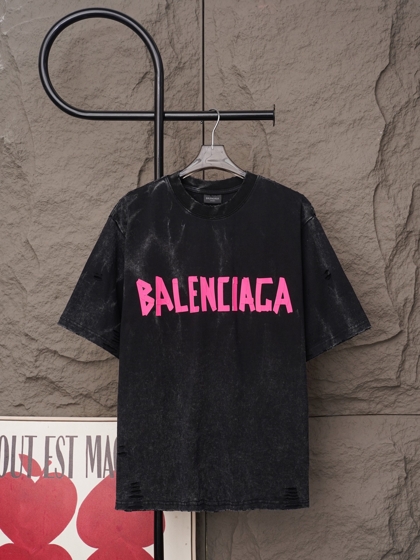 Balenciaga 𝗕𝗮𝗹𝗲𝗻𝗰𝗶𝗮𝗴𝗮/巴黎世家2026SS厚板浮雕工艺圆领短袖