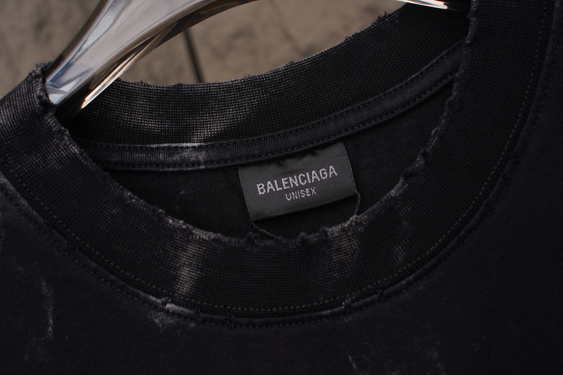 Balenciaga 𝗕𝗮𝗹𝗲𝗻𝗰𝗶𝗮𝗴𝗮/巴黎世家2026SS厚板浮雕工艺圆领短袖