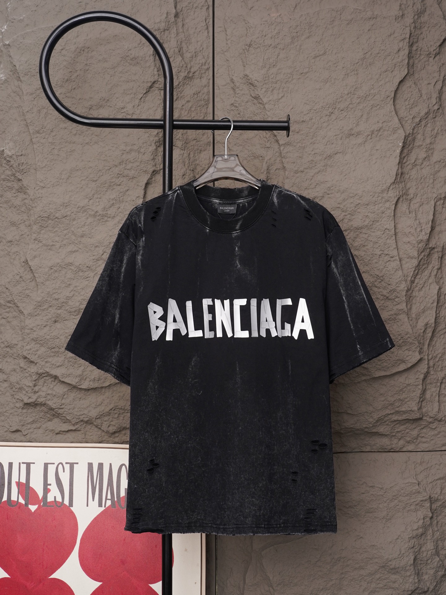 Balenciaga 𝗕𝗮𝗹𝗲𝗻𝗰𝗶𝗮𝗴𝗮/巴黎世家2026SS厚板浮雕工艺圆领短袖