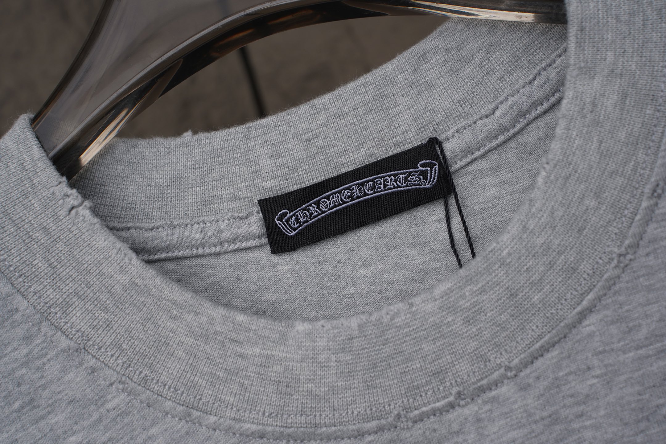 Chrome Hearts 𝗖𝗵𝗿𝗼𝗺𝗲 𝗛𝗲𝗮𝗿𝘁𝘀/克罗心2026大师之作十字架贴布刺绣夏季新款 美式酸洗做旧激光烧花贴布绣情侣休闲短袖T恤