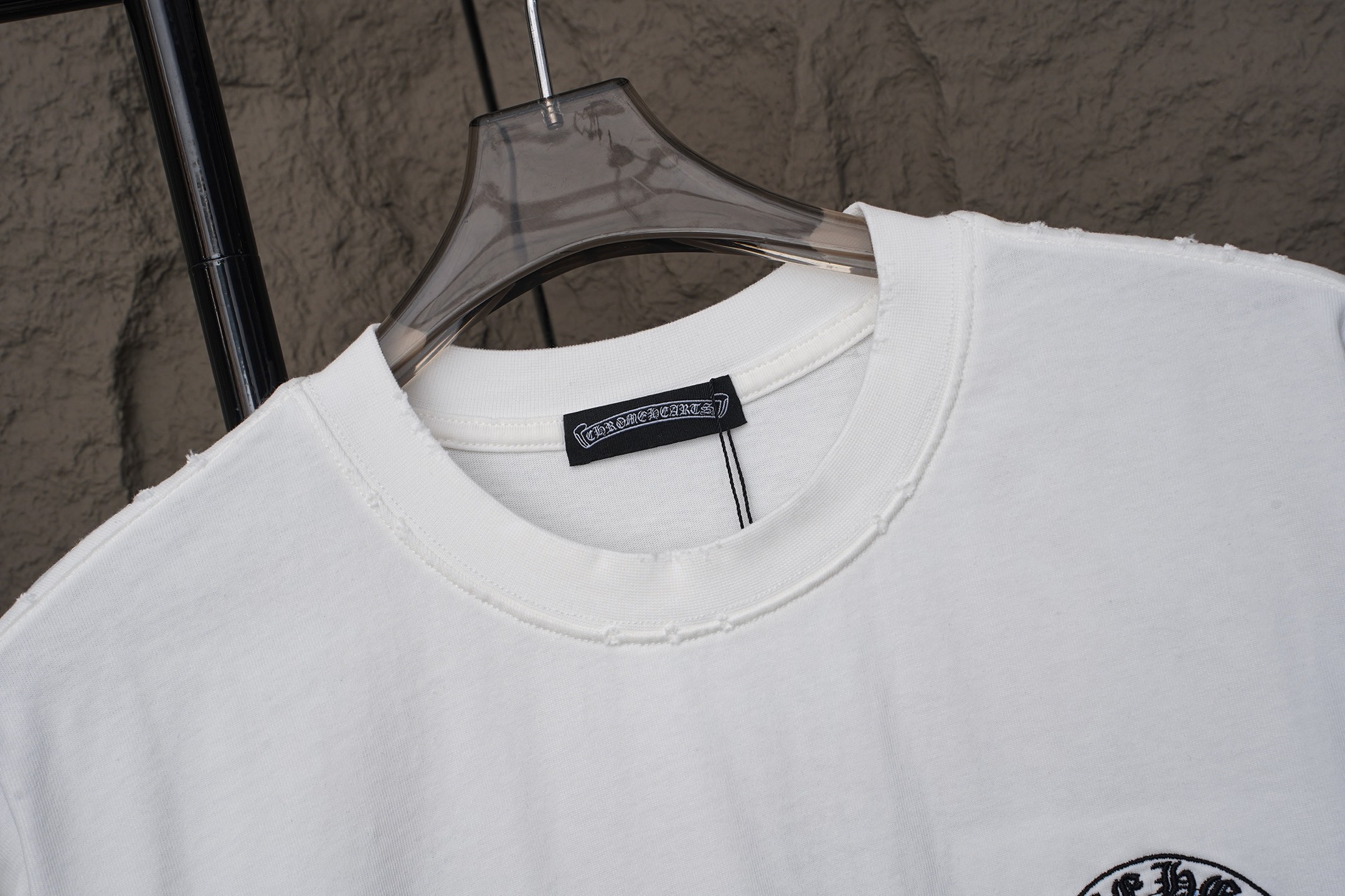 Chrome Hearts 𝗖𝗵𝗿𝗼𝗺𝗲 𝗛𝗲𝗮𝗿𝘁𝘀/克罗心2026大师之作十字架贴布刺绣夏季新款 美式酸洗做旧激光烧花贴布绣情侣休闲短袖T恤