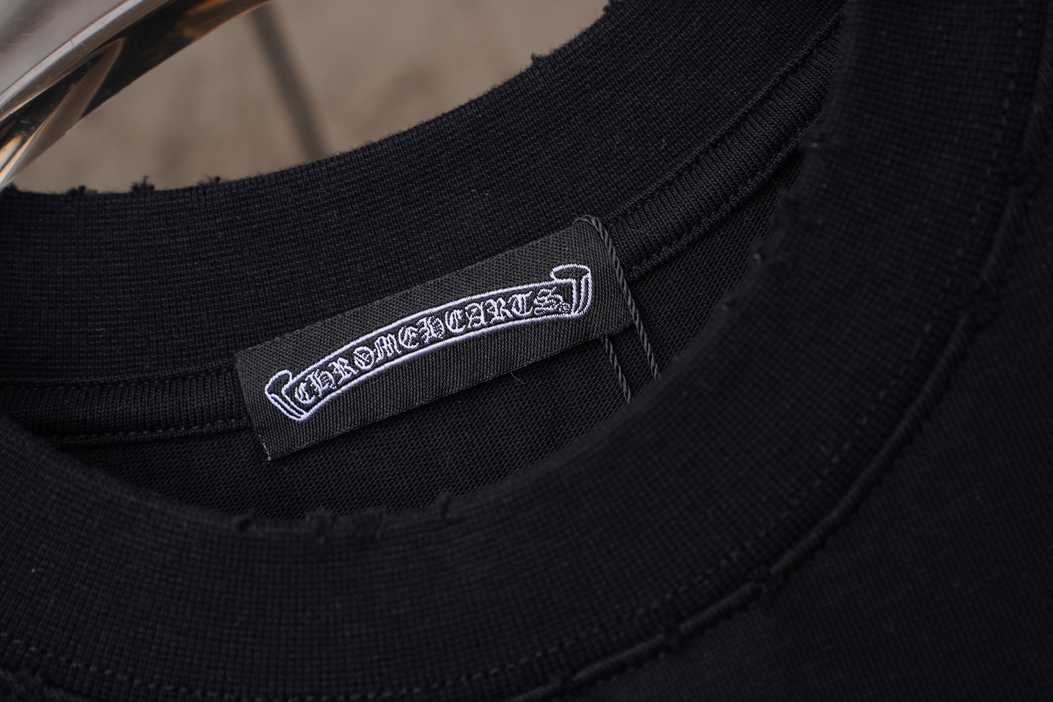Chrome Hearts 𝗖𝗵𝗿𝗼𝗺𝗲 𝗛𝗲𝗮𝗿𝘁𝘀/克罗心2026大师之作十字架贴布刺绣夏季新款 美式酸洗做旧激光烧花贴布绣情侣休闲短袖T恤