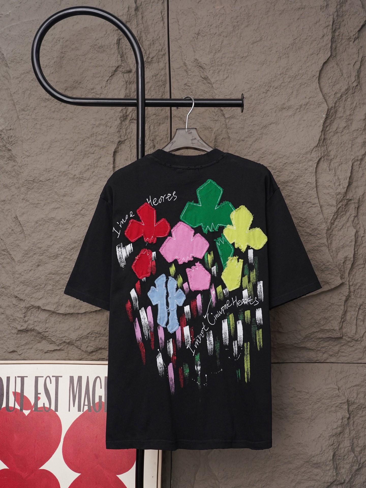 Chrome Hearts 𝗖𝗵𝗿𝗼𝗺𝗲 𝗛𝗲𝗮𝗿𝘁𝘀/克罗心2026大师之作十字架贴布刺绣夏季新款 美式酸洗做旧激光烧花贴布绣情侣休闲短袖T恤