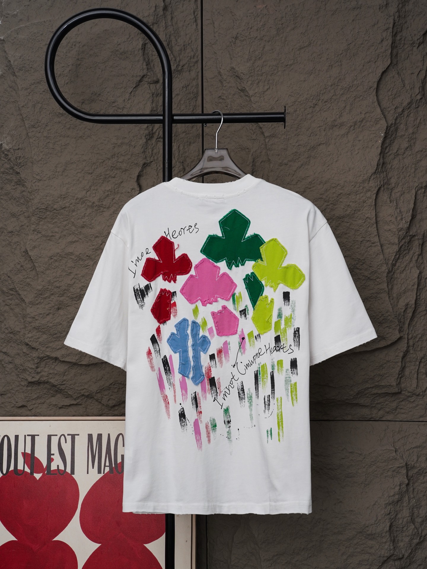 Chrome Hearts 𝗖𝗵𝗿𝗼𝗺𝗲 𝗛𝗲𝗮𝗿𝘁𝘀/克罗心2026大师之作十字架贴布刺绣夏季新款 美式酸洗做旧激光烧花贴布绣情侣休闲短袖T恤