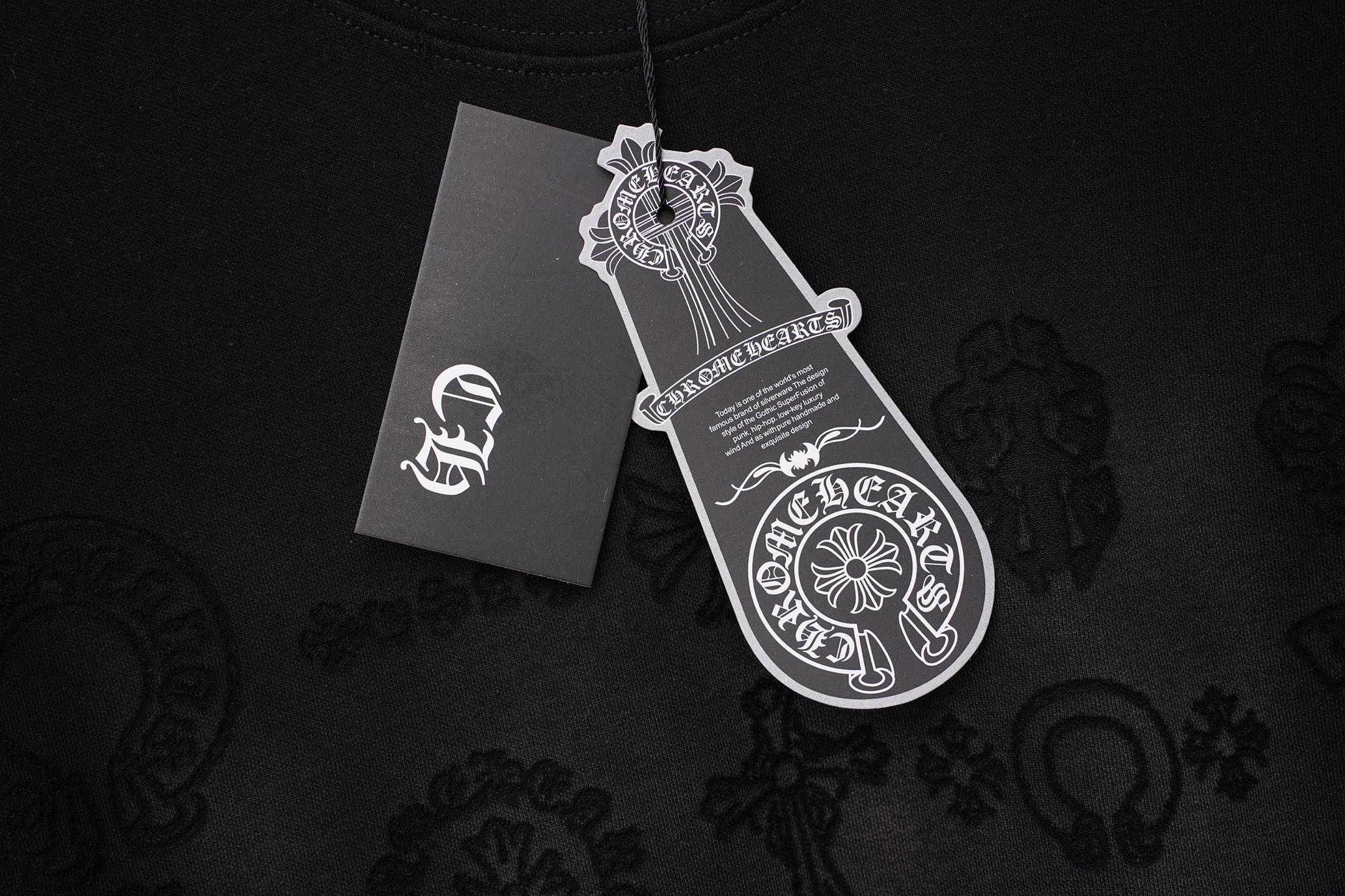 Chrome Hearts 𝗖𝗵𝗿𝗼𝗺𝗲 𝗛𝗲𝗮𝗿𝘁𝘀/克罗心2026十字架激光镭射贴布刺绣夏季新款 美式酸洗做旧激光烧花贴布绣情侣休闲短袖T恤