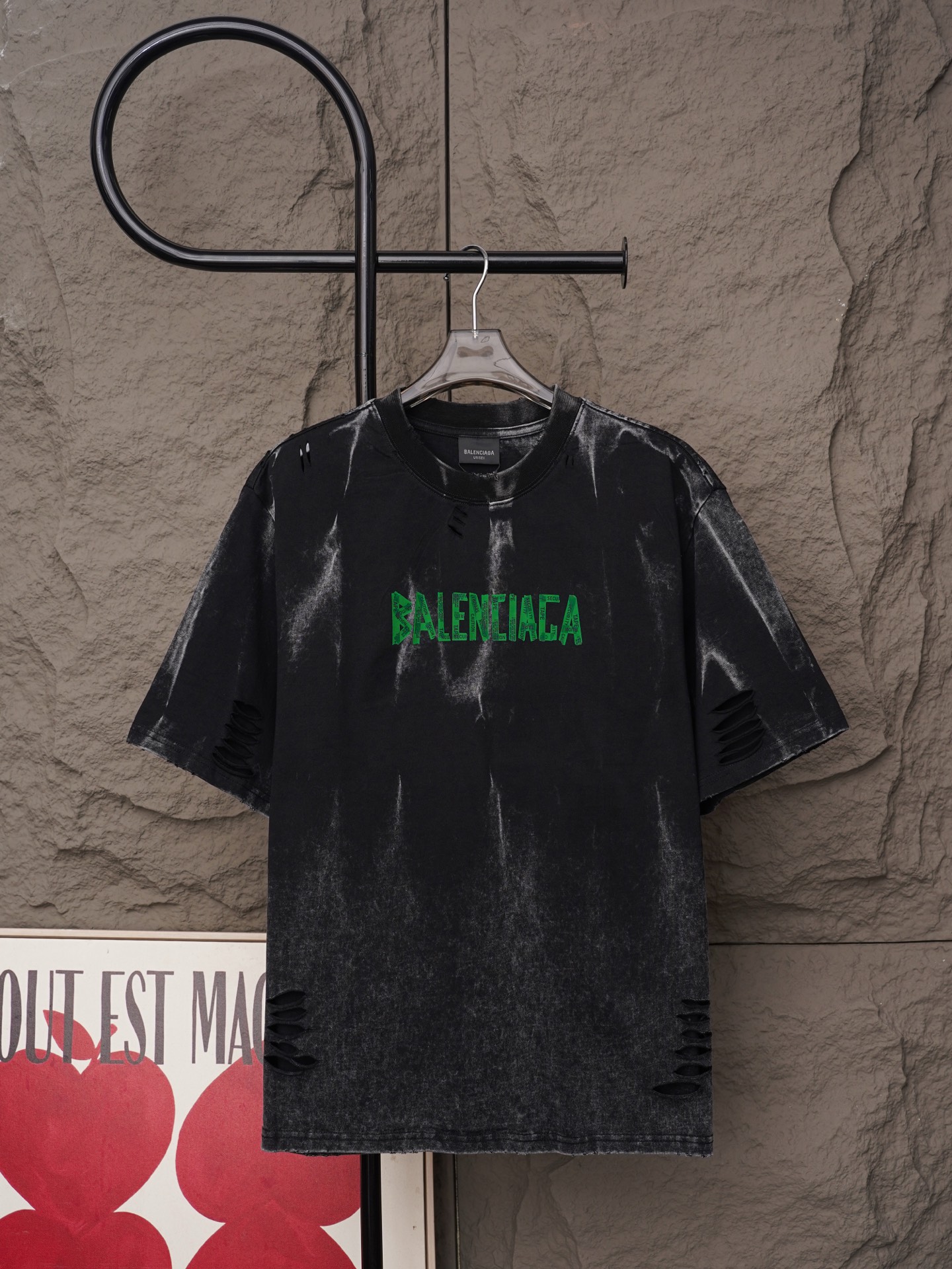 Balenciaga 𝗕𝗮𝗹𝗲𝗻𝗰𝗶𝗮𝗴𝗮/巴黎世家2026SS厚板浮雕工艺圆领短袖