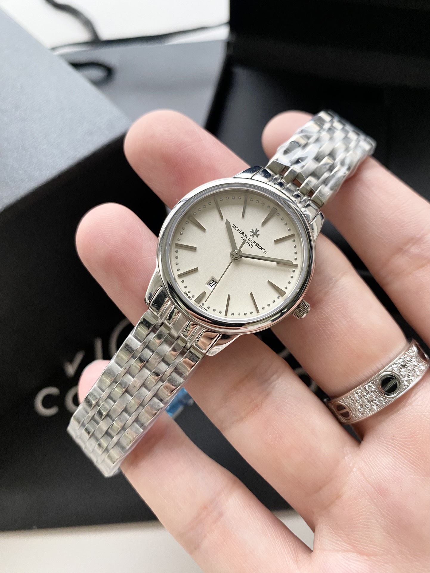 Danton’s J074 Series Couples’ Wristwatches: 316L Steel, Sapphire Glass, Stone Core, 28mm Size - 图片 7