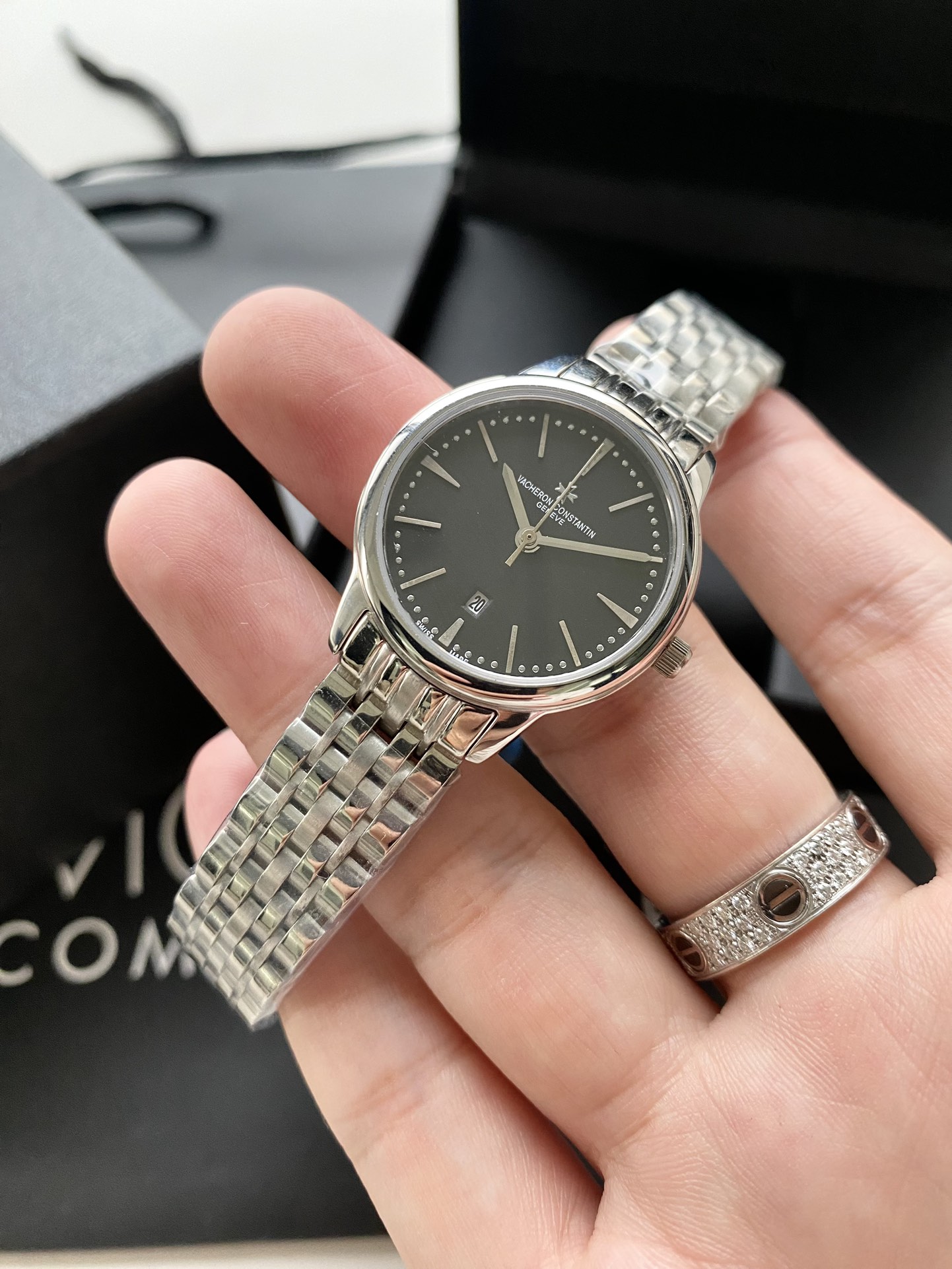 Danton’s J074 Series Couples’ Wristwatches: 316L Steel, Sapphire Glass, Stone Core, 28mm Size - 图片 2