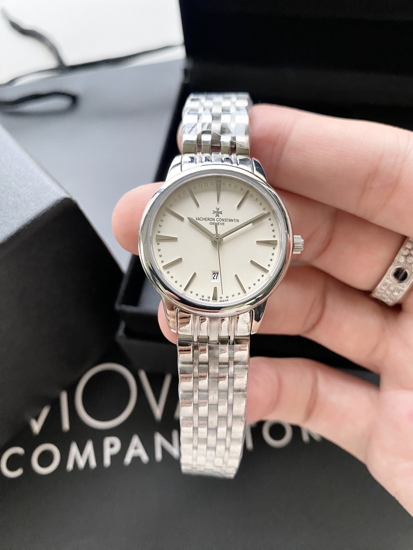 Danton’s J074 Series Couples’ Wristwatches: 316L Steel, Sapphire Glass, Stone Core, 28mm Size - 图片 9