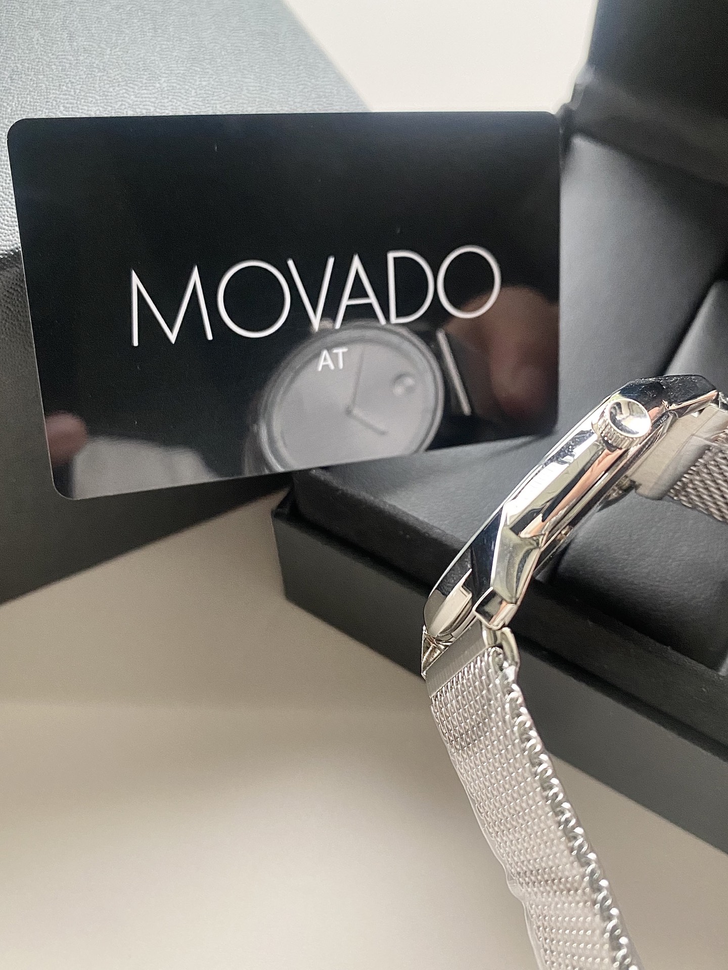 Movado Couple's Watch Set - Silver Tone Stainless Steel Mesh Bracelet 5 i1755768963345 2397 0 7
