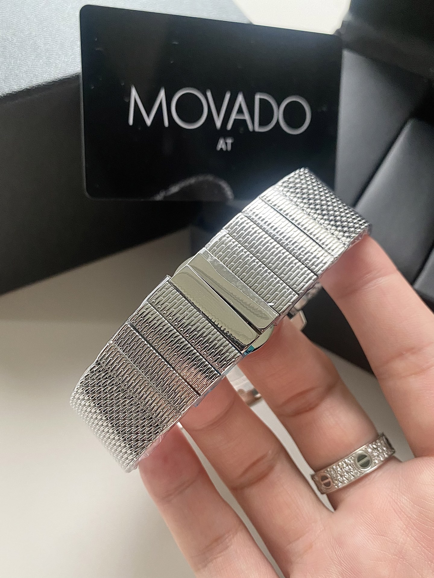 Movado Couple's Watch Set - Silver Tone Stainless Steel Mesh Bracelet 4 i1755768963345 616 0 5