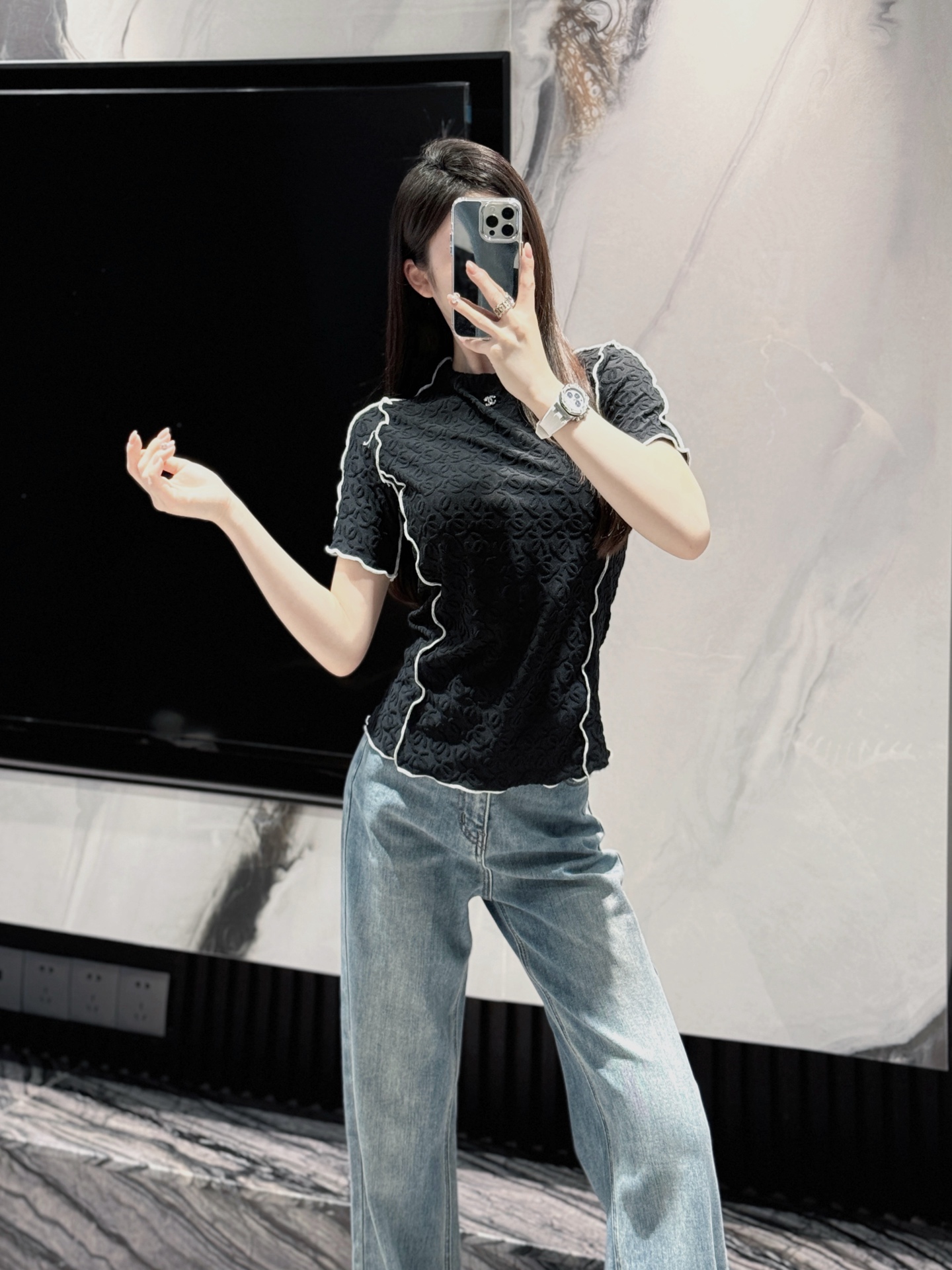 NO:500725,Take care of the noble daily life, the elegant tee that does not wear the same clothes, alexander wang19860909拿捏矜贵日常 不撞衫的优雅tee,,alexander wang,Women's clothing