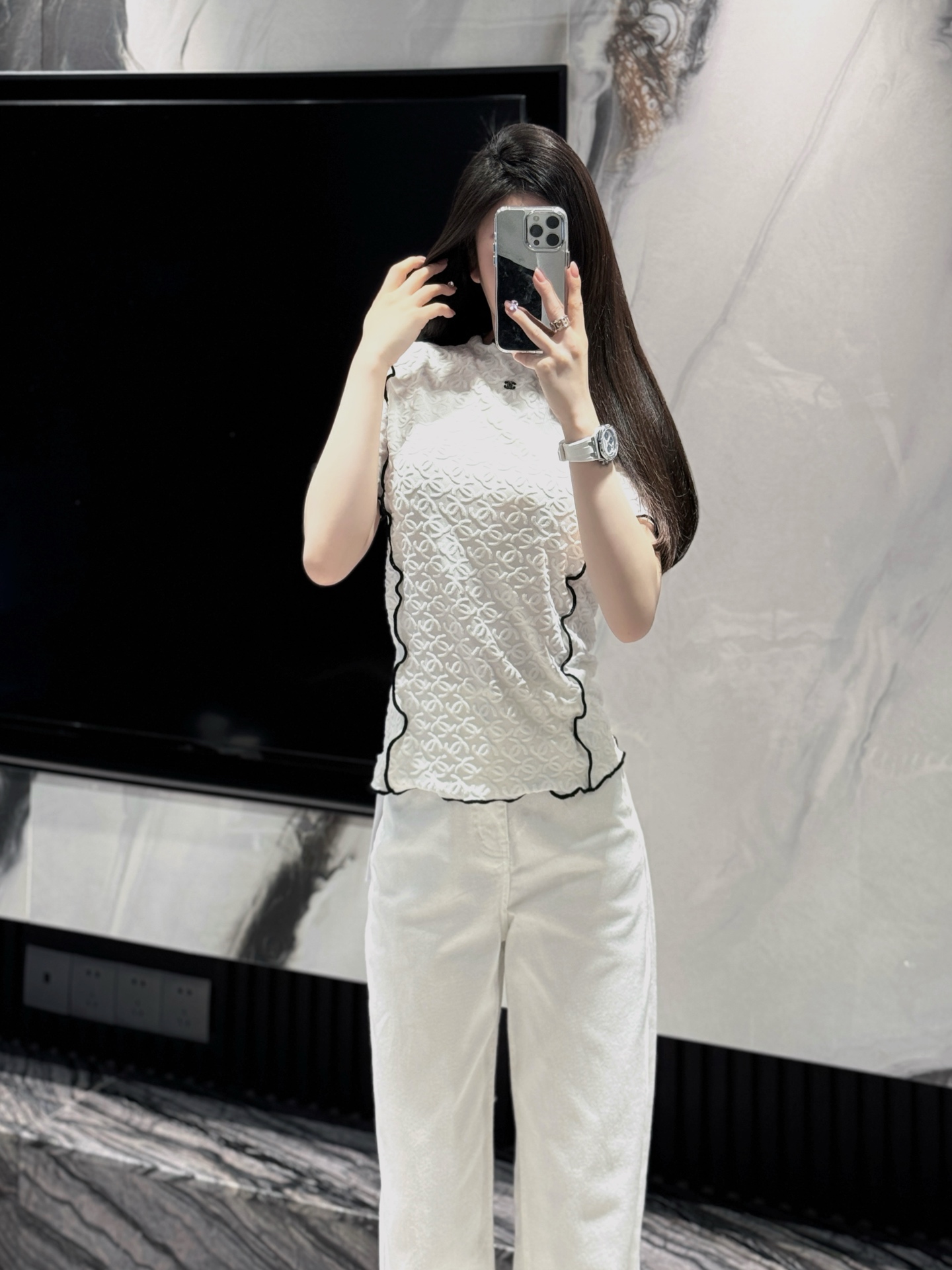 NO:500738,A set of white clean and elegant, never forget it, alexander wang19860909一套白的干净优雅 过目不忘,,alexander wang,Women's clothing