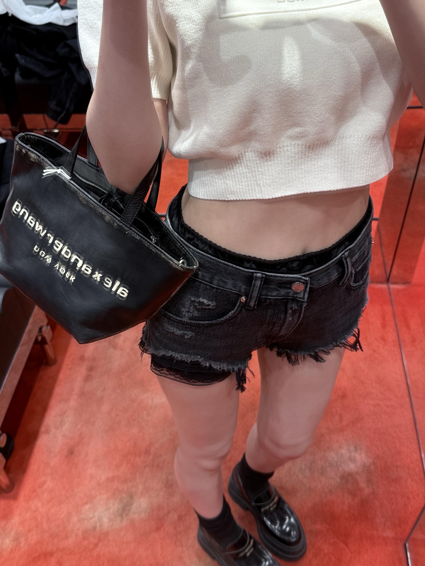 NO:499129,I finally bought my favorite shorts!! 'AW', shorts,alexander wang19860909我终于买到心仪的短裤了 !! “ AW ”,,shorts,alexander wang,Women's clothing