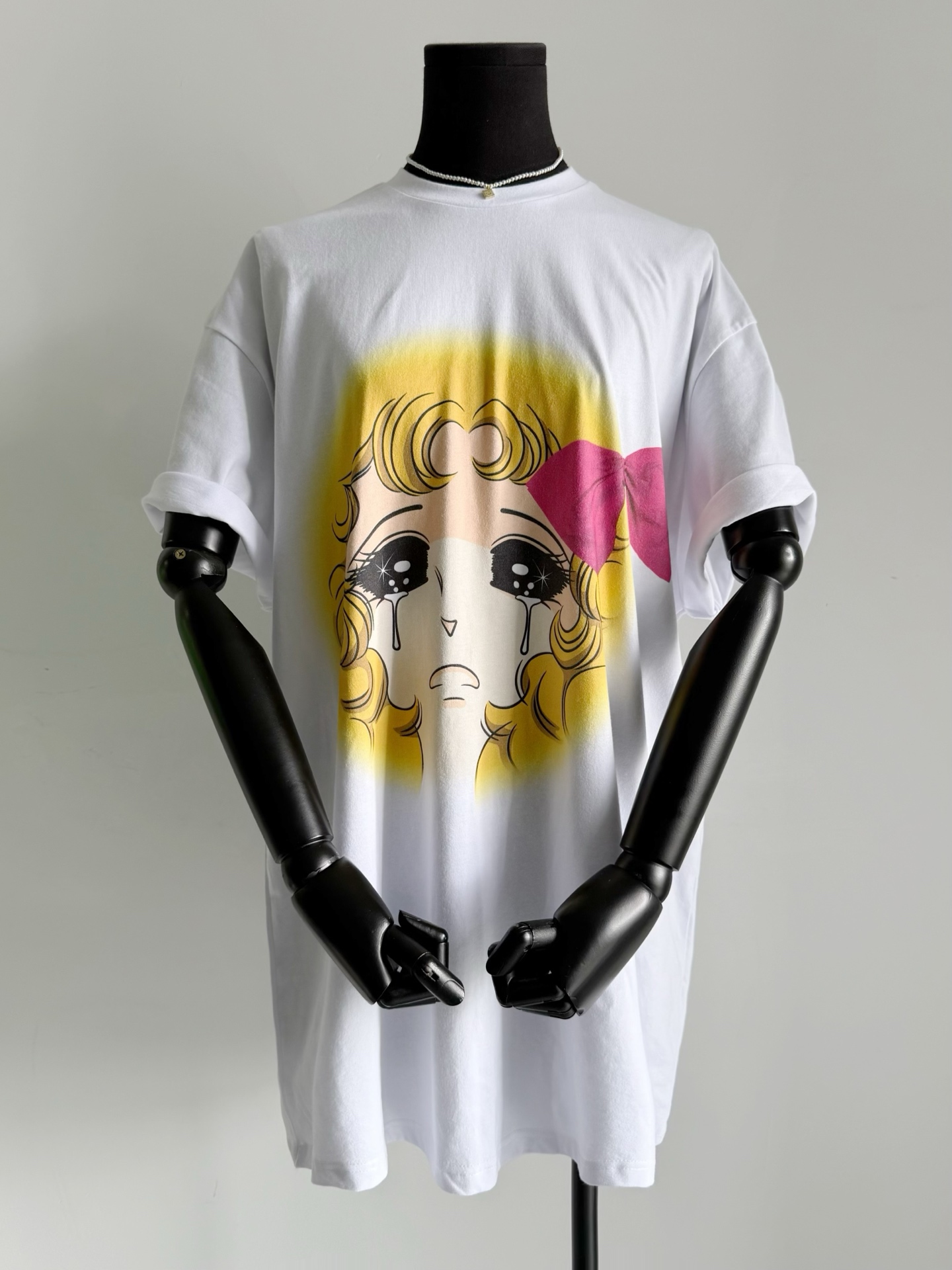 NO:471098,PUSH BUTTON Crying Water Bingyue Tee is also a piece of grass planted by sweet potato bloggers. It seems simple and is amazed by the upper body!! The summer atmosphere is touching, the face color matching is very good, the loose silhouette hides the whole person well, Dingyi Dingdao high-grade cotton, can withstand repeated wear and washing without deformation, Our print is delicate, soft and comfortable online, full-code spot pants, closed eyes, alexander wang19860909PUSH BUTTON哭泣水冰月tee 也是被红薯博主种草的一件 看似简单上身被惊艳住 !! 夏天氛围感人脸配色好爱好爱 宽松廓形把整个人都藏的好好的 定织定染高克重棉 经得起反复穿洗不变形 我们的印花细腻柔软舒适度在线 全码现货入裤闭眼冲,,alexander wang,Women's clothing