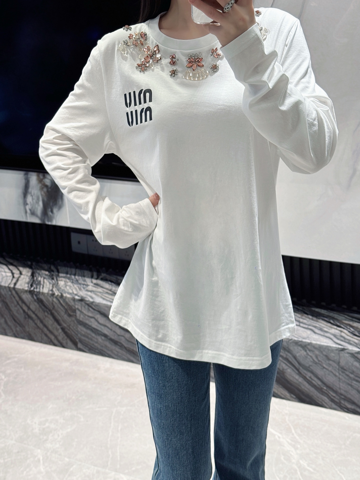 NO:467943,My own model 168 high, upper body S-size effect, alexander wang19860909自家模特168高 上身S码效果,,alexander wang,Women's clothing