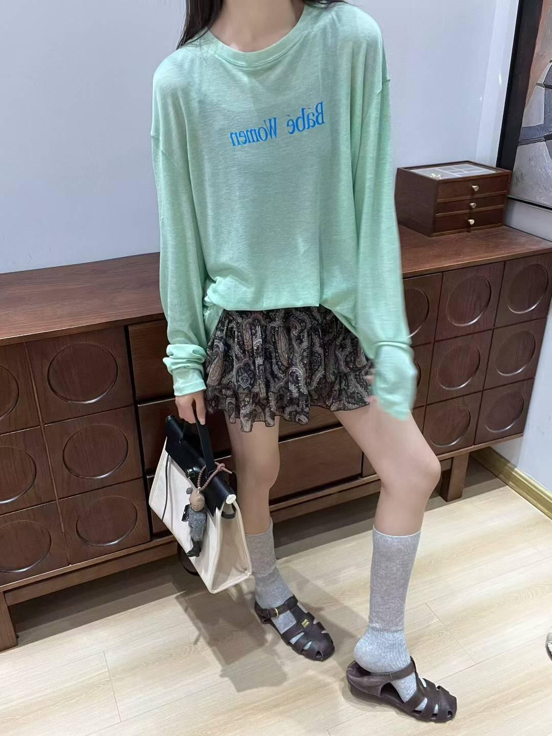 NO:471137,A bright 'breathable' long-sleeved tee, alexander wang19860909给人眼前一亮 “会呼吸”的长袖tee,,alexander wang,Women's clothing