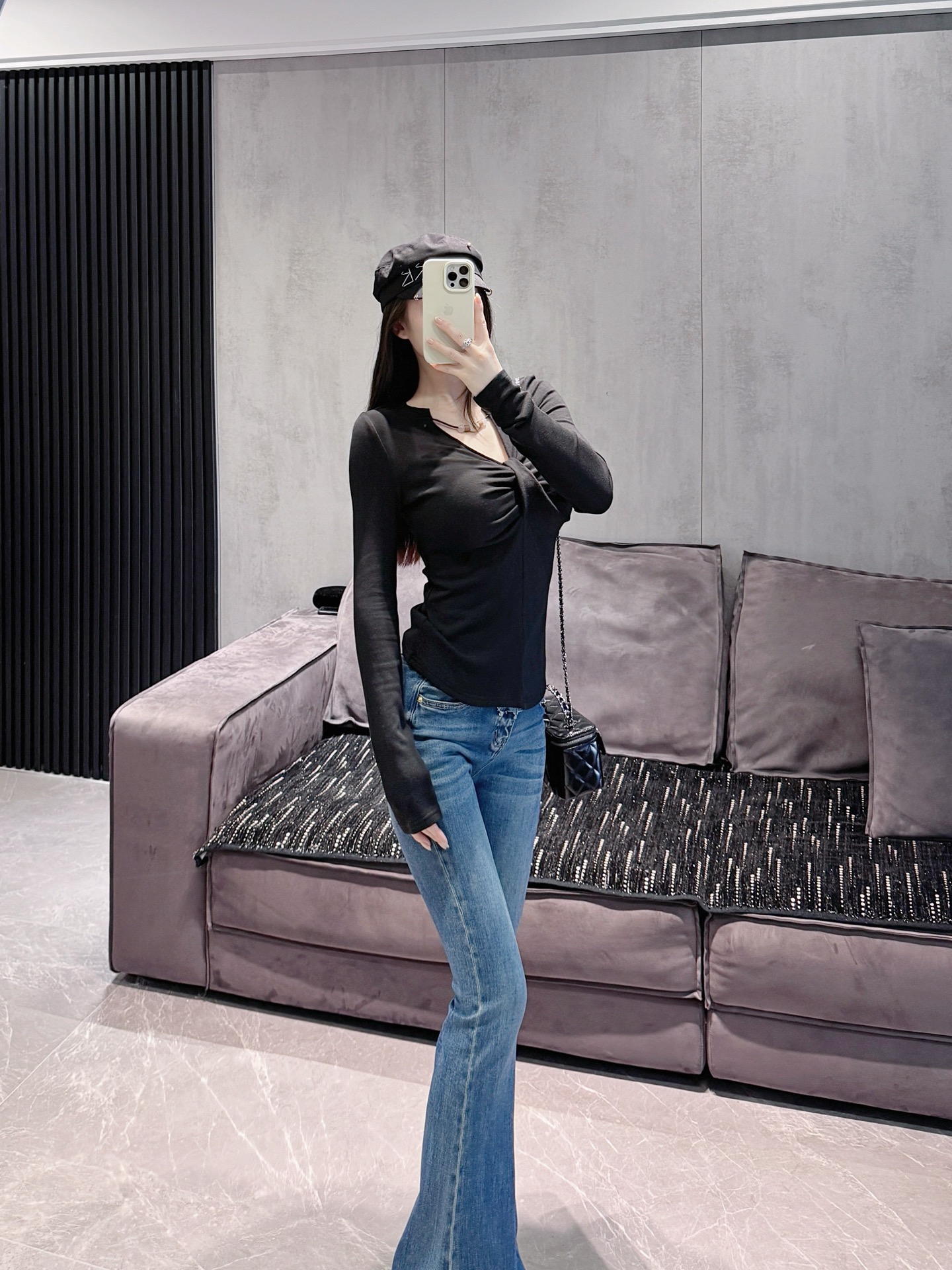 NO:490762,My own model looks with aw jeans, jeans, alexander wang19860909自家模特look 搭配aw微喇牛仔裤,,jeans,alexander wang,Women's clothing