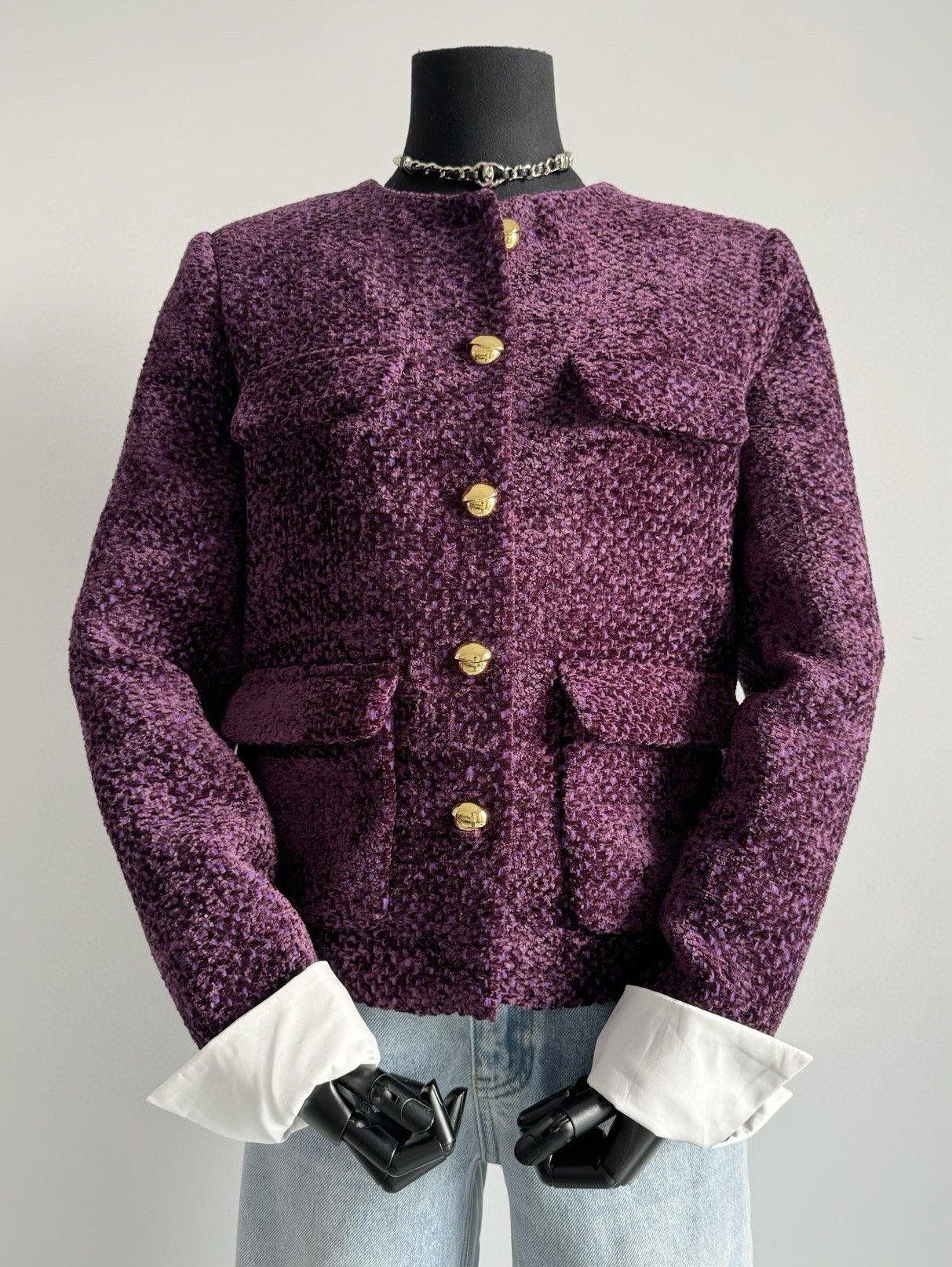 NO:497822,The beautiful and noble purple, the chaebol daughter loves it very much. The reputation model is not enough to make up for orders for more than seven or eight times. The yb-opening fabric takes a long time to adjust the noble dark purple color is durable and has surprises on the upper body. The fake two-piece flip design on the cuff. The casual and elegant balance is just right. The perfect aesthetic jacket that is not easy to wear the same clothes. Jackets & coats, alexander wang19860909绝美尊贵紫,财阀千金都很爱 口碑款持续补单超过七八次都不够发 yb开定面料反复调整耗时超久 尊贵深紫色经久耐看,上身有惊喜 袖口假两件翻边设计 休闲和优雅平衡得刚刚好 不易撞衫的绝好审美外套,,jackets & coats,alexander wang,Women's clothing