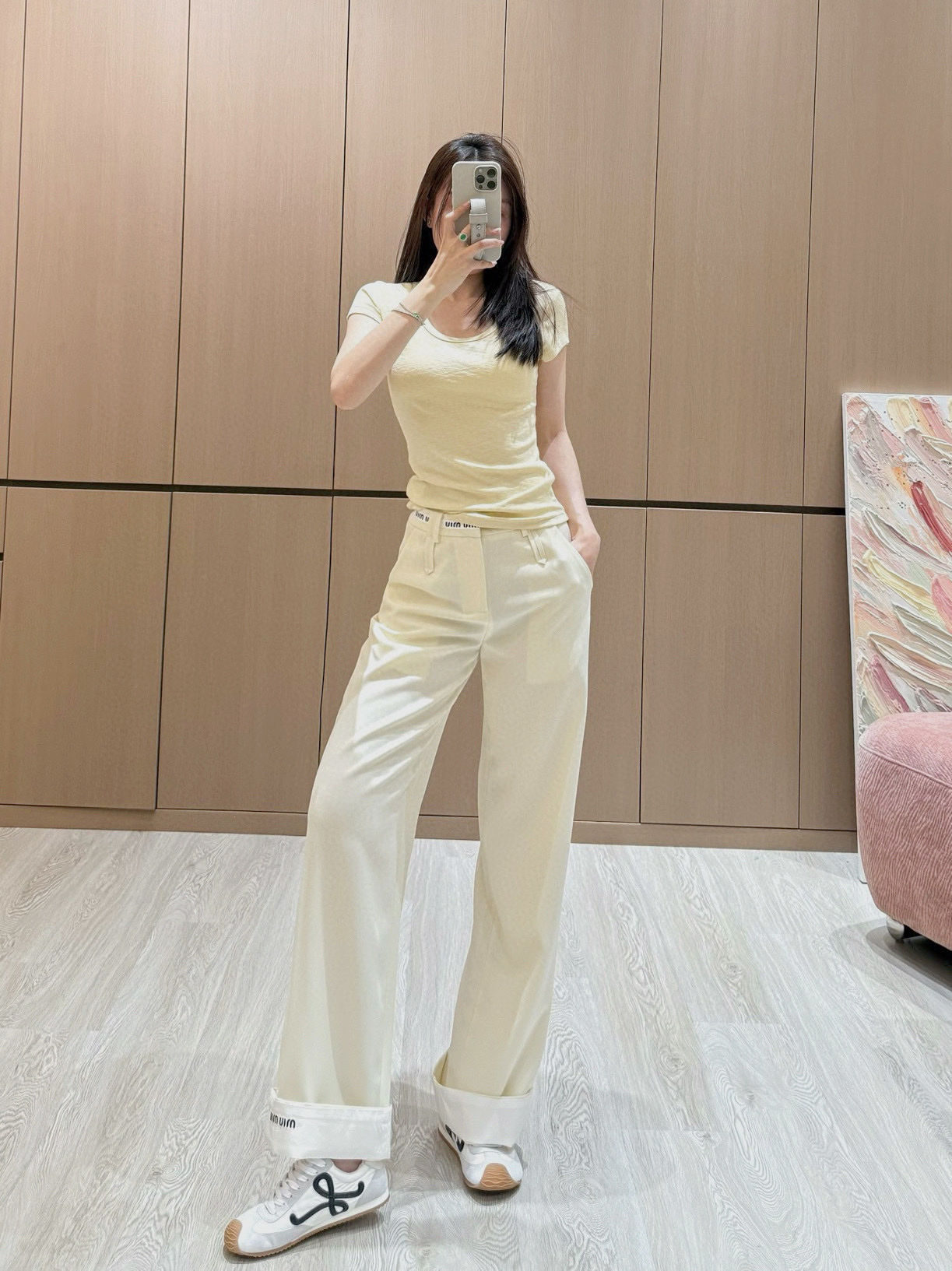 NO:534139,Many ways to wear, can be straight and flipped, alexander wang19860909穿法很多 可直筒可翻边,,alexander wang,Women's clothing