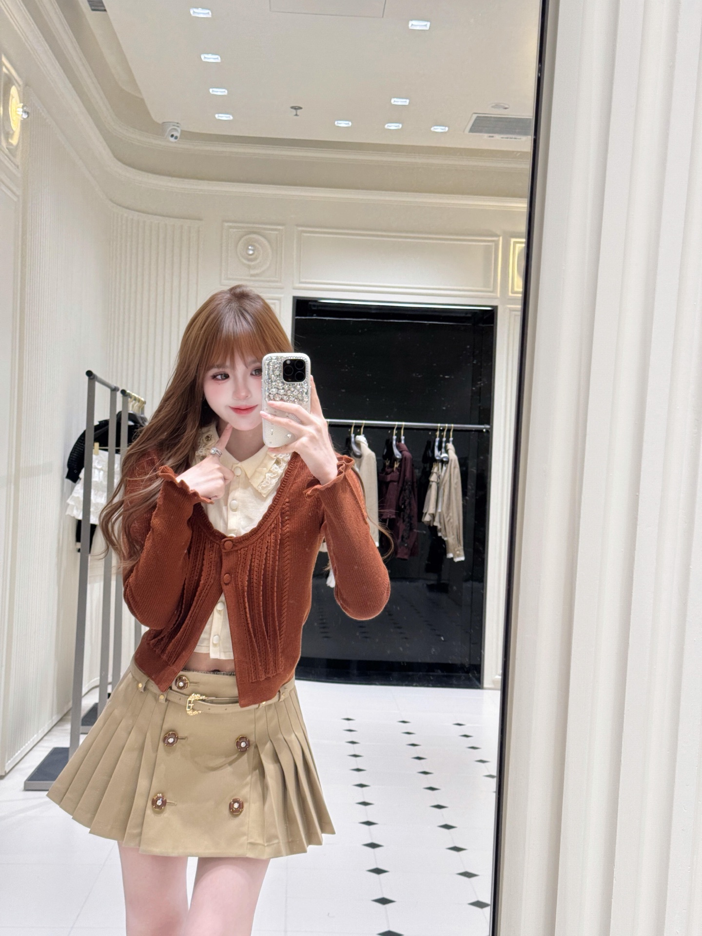 NO:544686,Belt blessing, retro sweetness, one-click fullness, alexander wang19860909腰带加持 复古甜美一键拉满,,alexander wang,Women's clothing