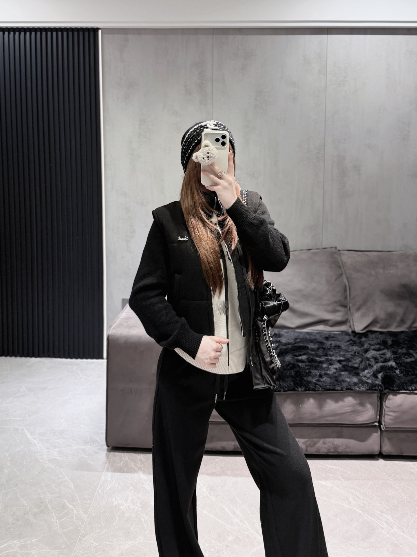 NO:588049,Thickened cotton vest + casual sweatpants, love wearing it,,alexander wang19860909加厚棉马甲+休闲卫裤 好爱穿,,alexander wang,Women's clothing