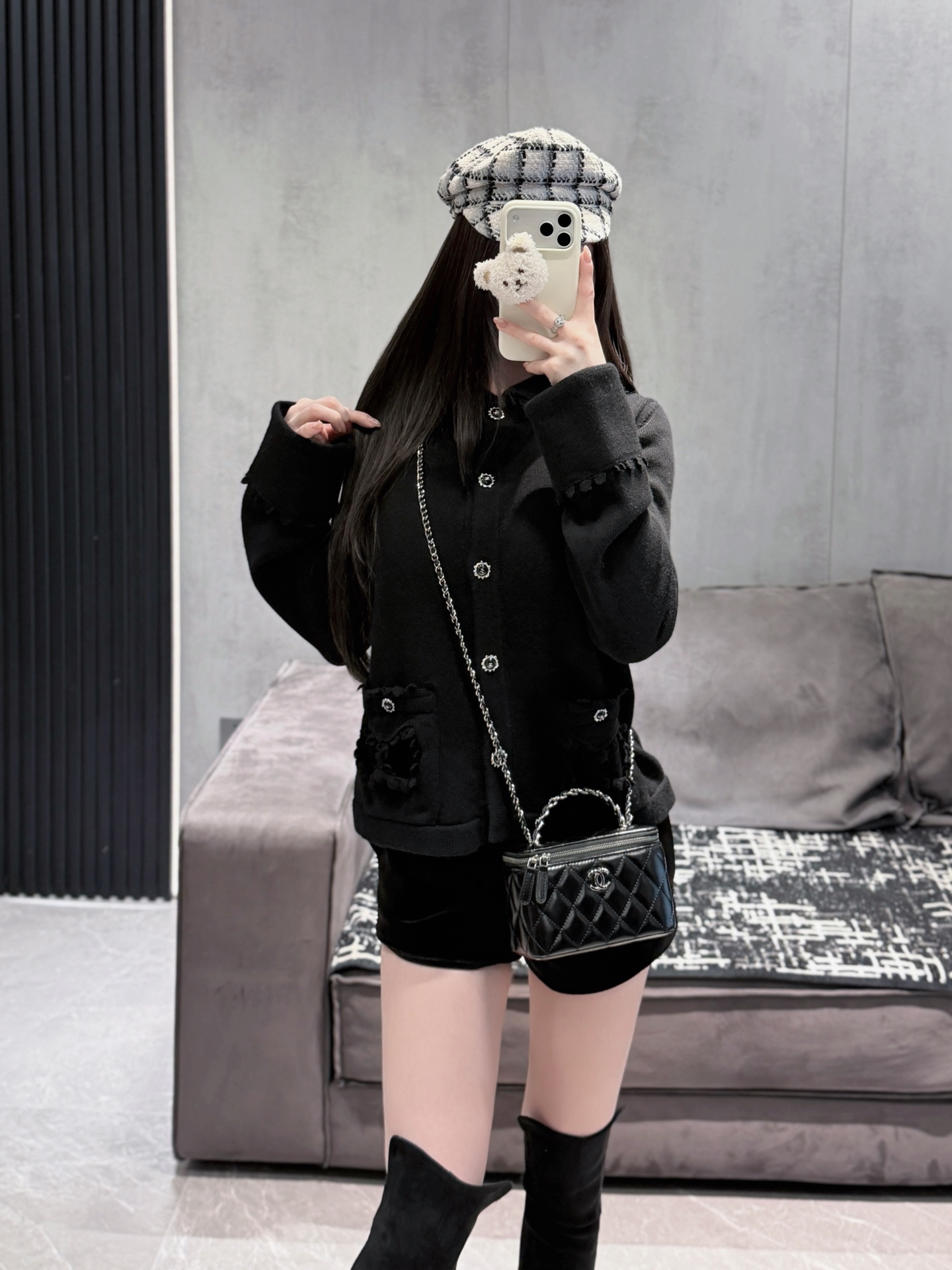 NO:591774,The look of my own model is dark and pleases yourself slowly, alexander wang19860909自家模特look 气质黑·慢慢取悦自己,,alexander wang,Women's clothing