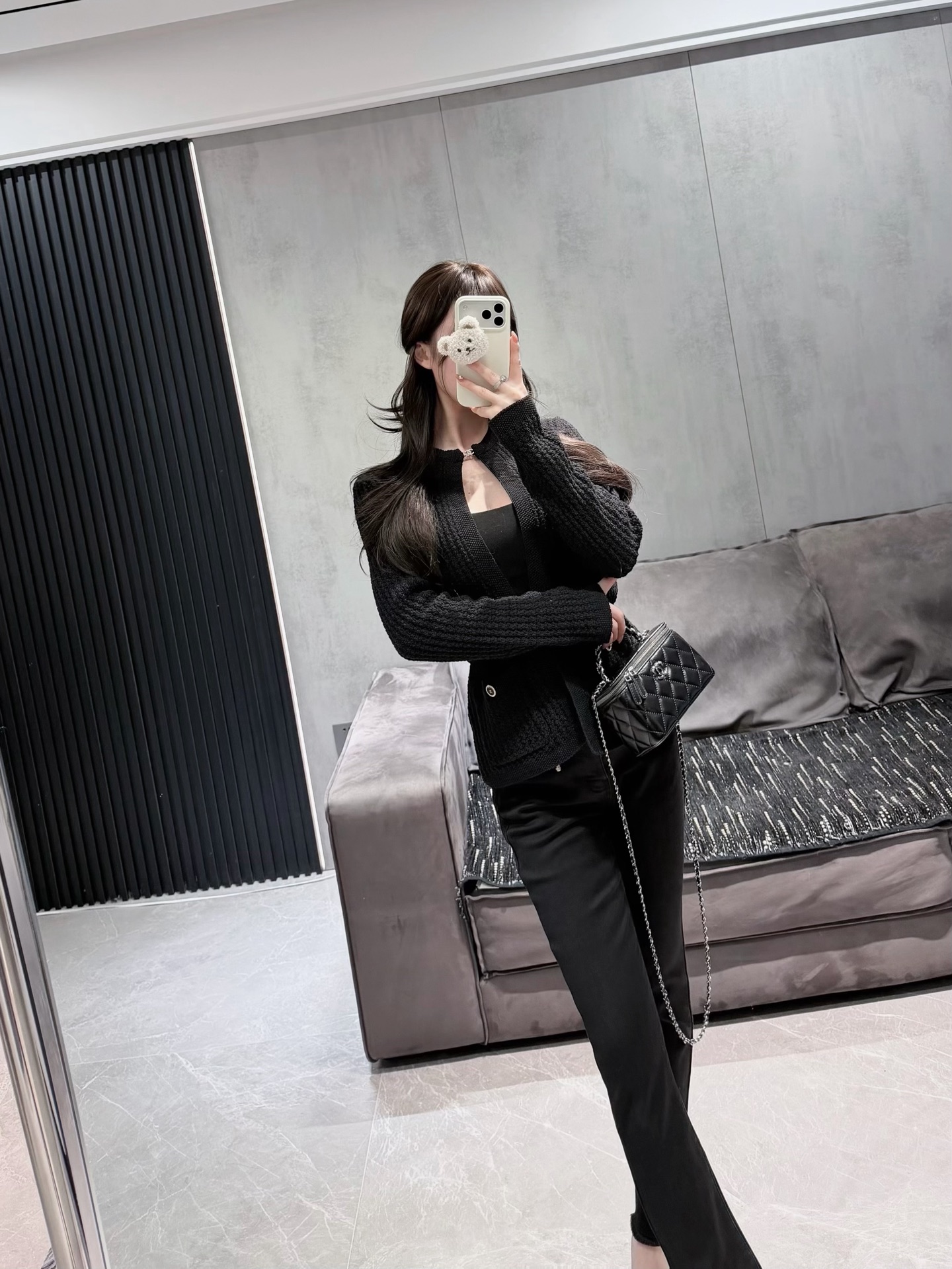NO:686694,Own model look with slp plus velvet pants, loro piana,19860909自家模特look 搭配slp加绒小脚裤,,loro piana,,Women's clothing