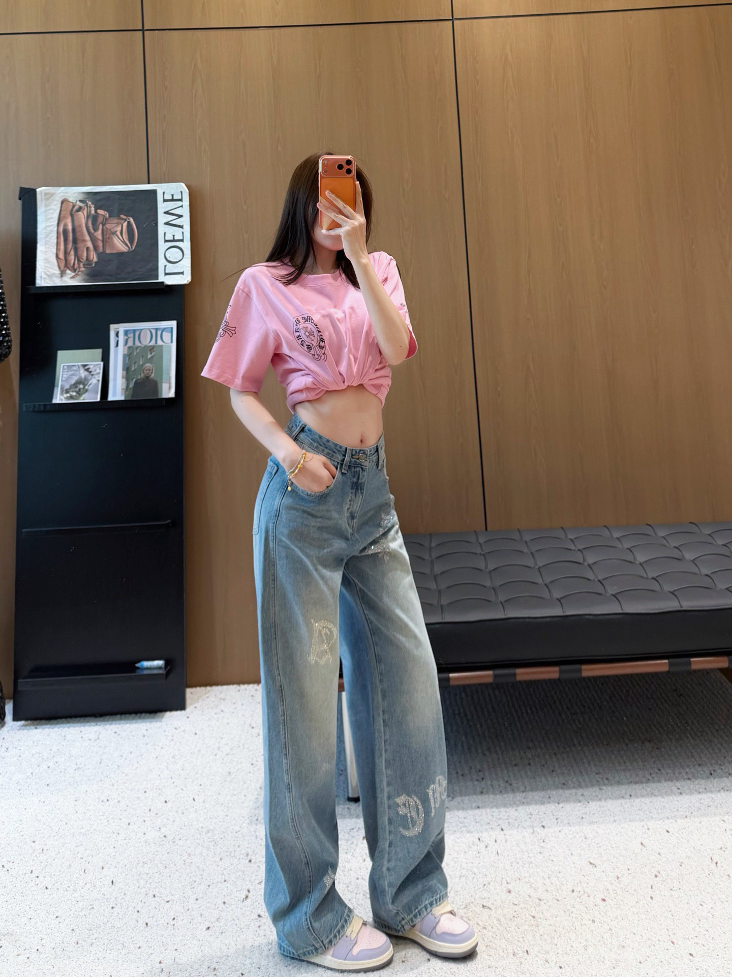 NO:715961,The Croxin scimitar version is so rustic, chrome hearts,19860909克罗xin 弯刀版型就是如此飒,,chrome hearts,,Women's clothing