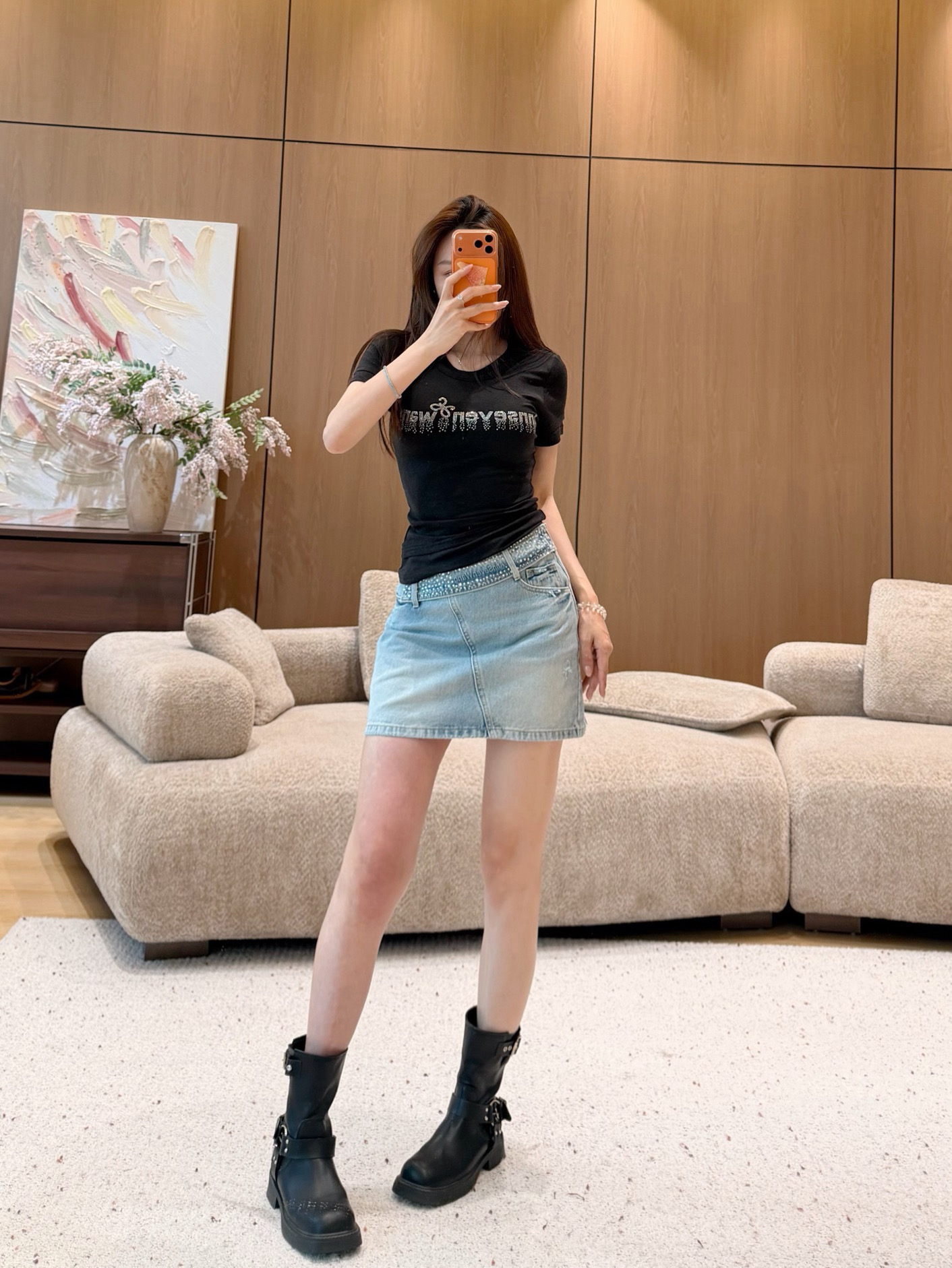 NO:827419,Shorts are included inside to prevent exposure and are easy to wear.,shorts,19860909内设短裤防走光 就很好穿,,shorts,,Women's clothing