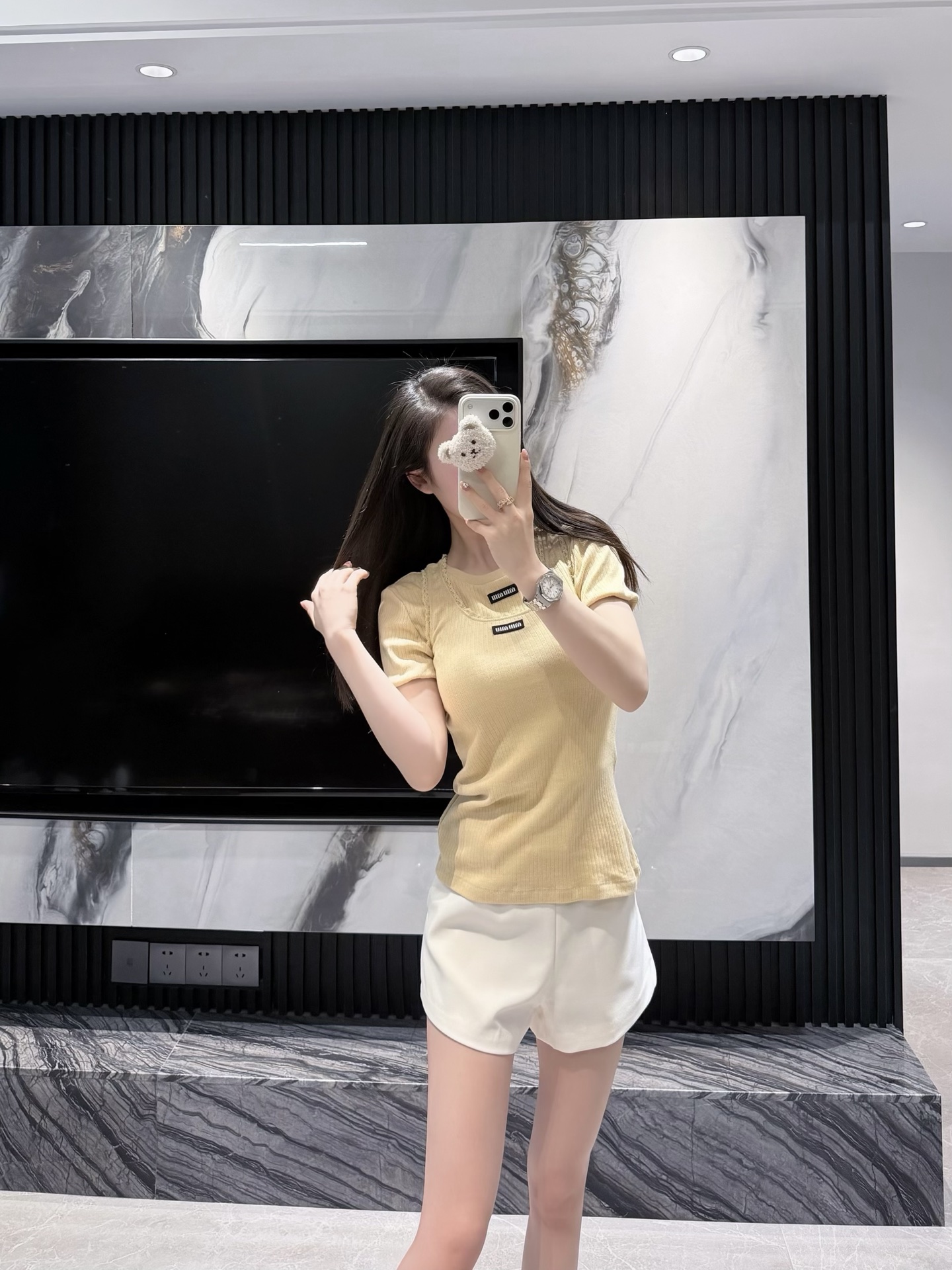 NO:829570,Own model, layered vest, short-sleeved set, T-shirt,19860909自家模特 叠穿背心短袖一套,,T-shirt,,Women's clothing