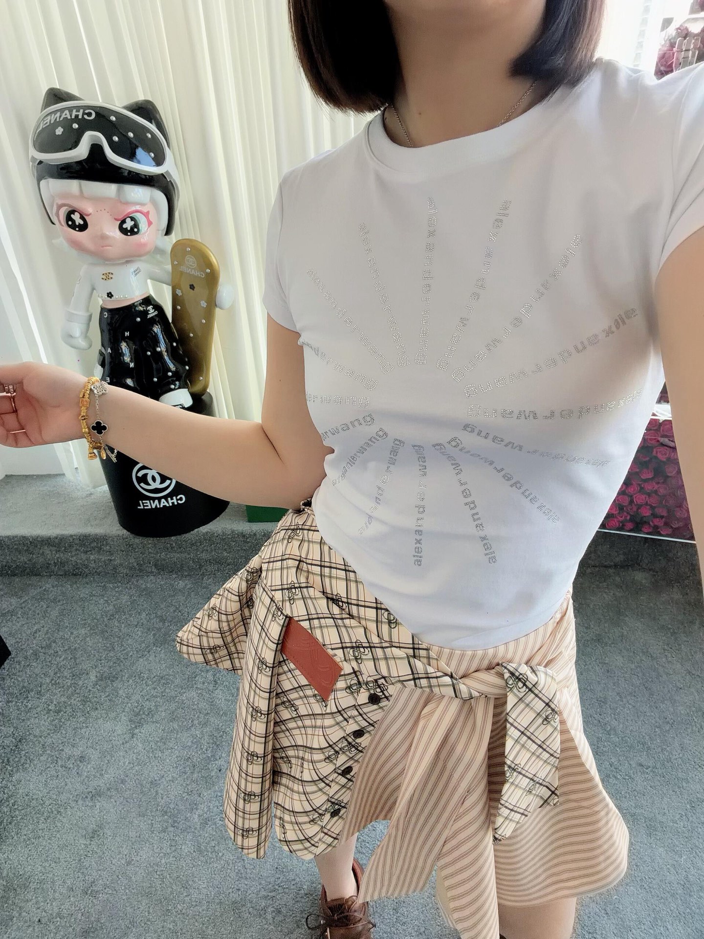 NO:900756,Nine-square grid sketch of slim-fitting tee,,19860909九宫格种草图 修身小tee,,,Women's clothing