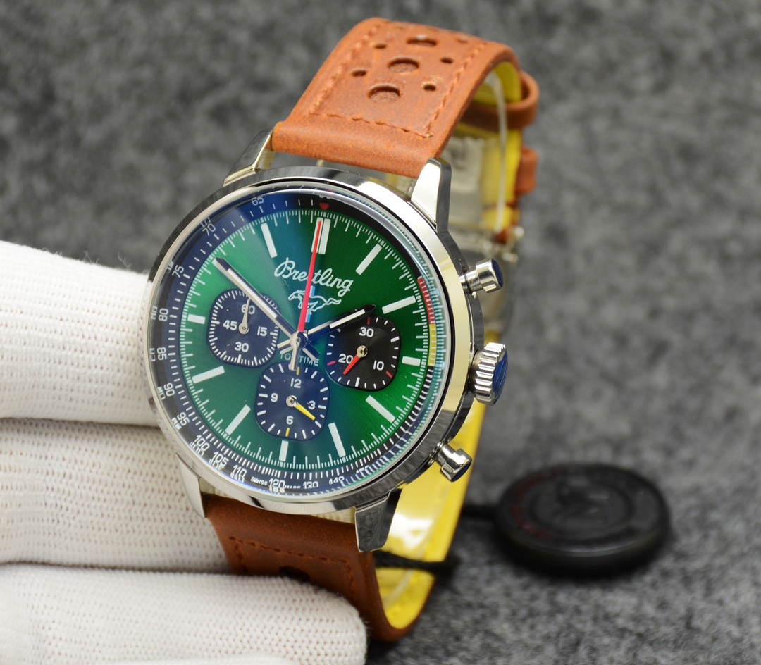 “New Stone-Screen Men’s Watch: Stylish Design, Precise Multifunctional Core, Imported Leather Straps” - 图片 5