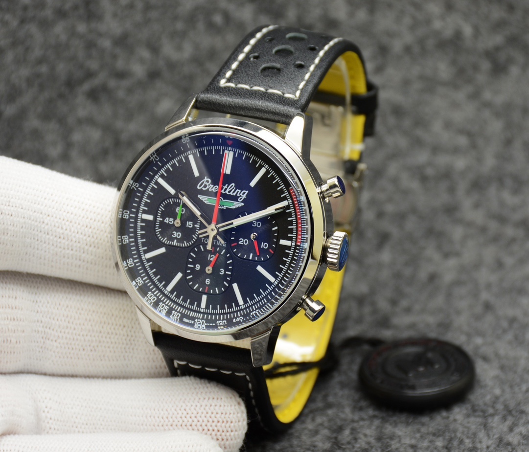 “New Stone-Screen Men’s Watch: Stylish Design, Precise Multifunctional Core, Imported Leather Straps” - 图片 4